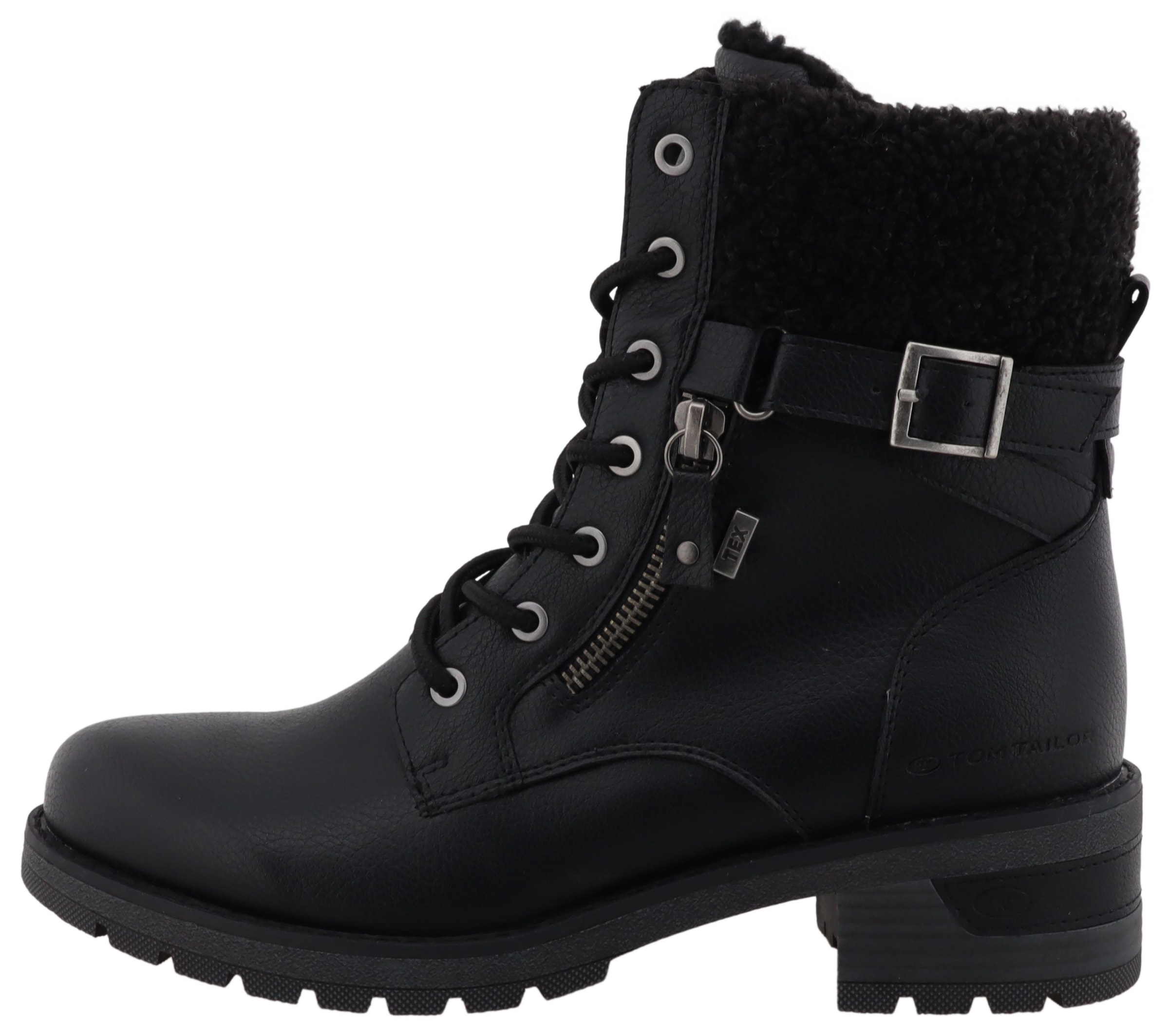 TOM TAILOR Winterstiefelette  Stiefelette, Winterboots mit Blockabsatz