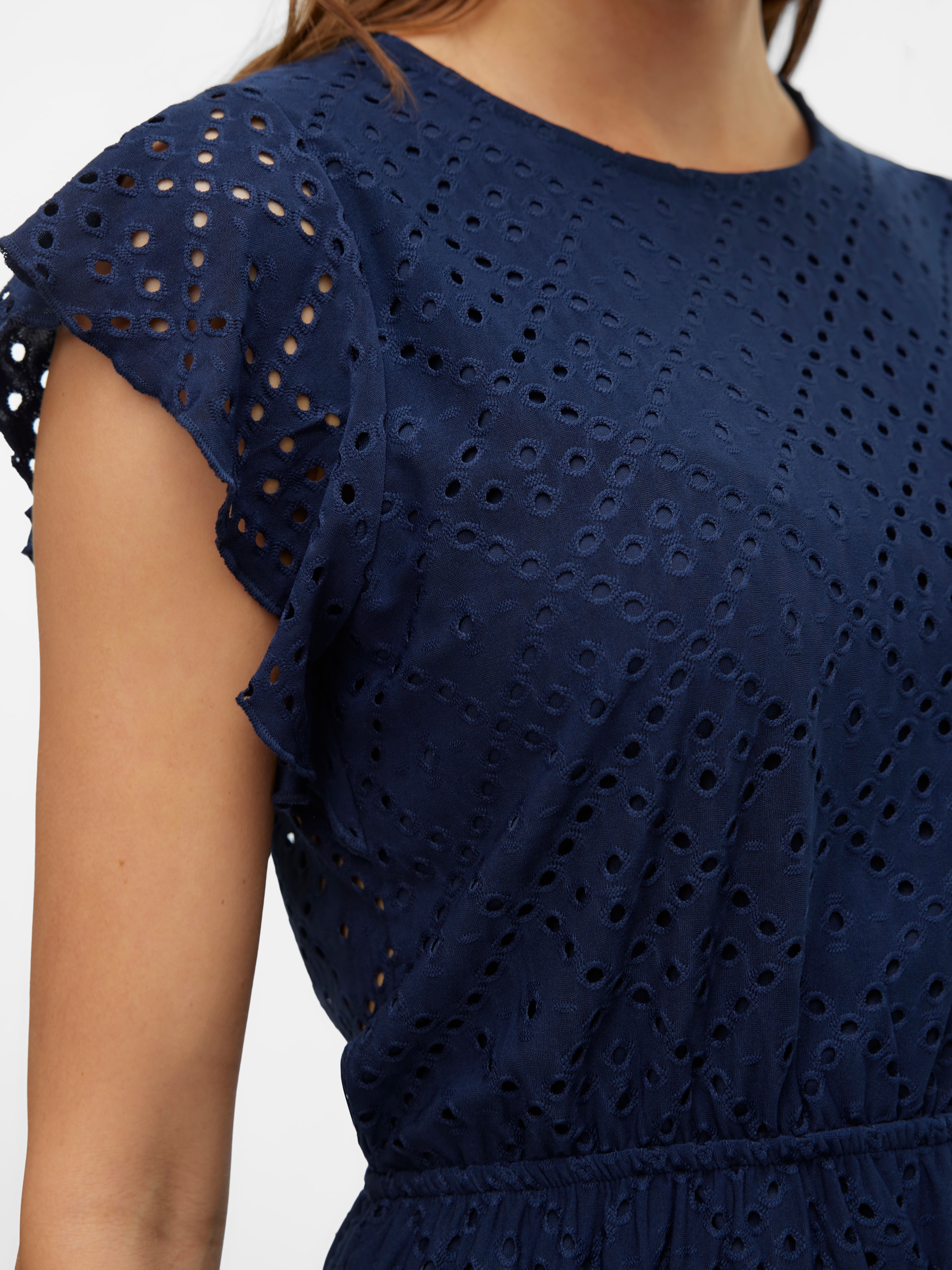 Vero Moda Minikleid »VMTASSA SL FRILL  SHORT DRESS JRS NOOS« Materialmix, regular fit