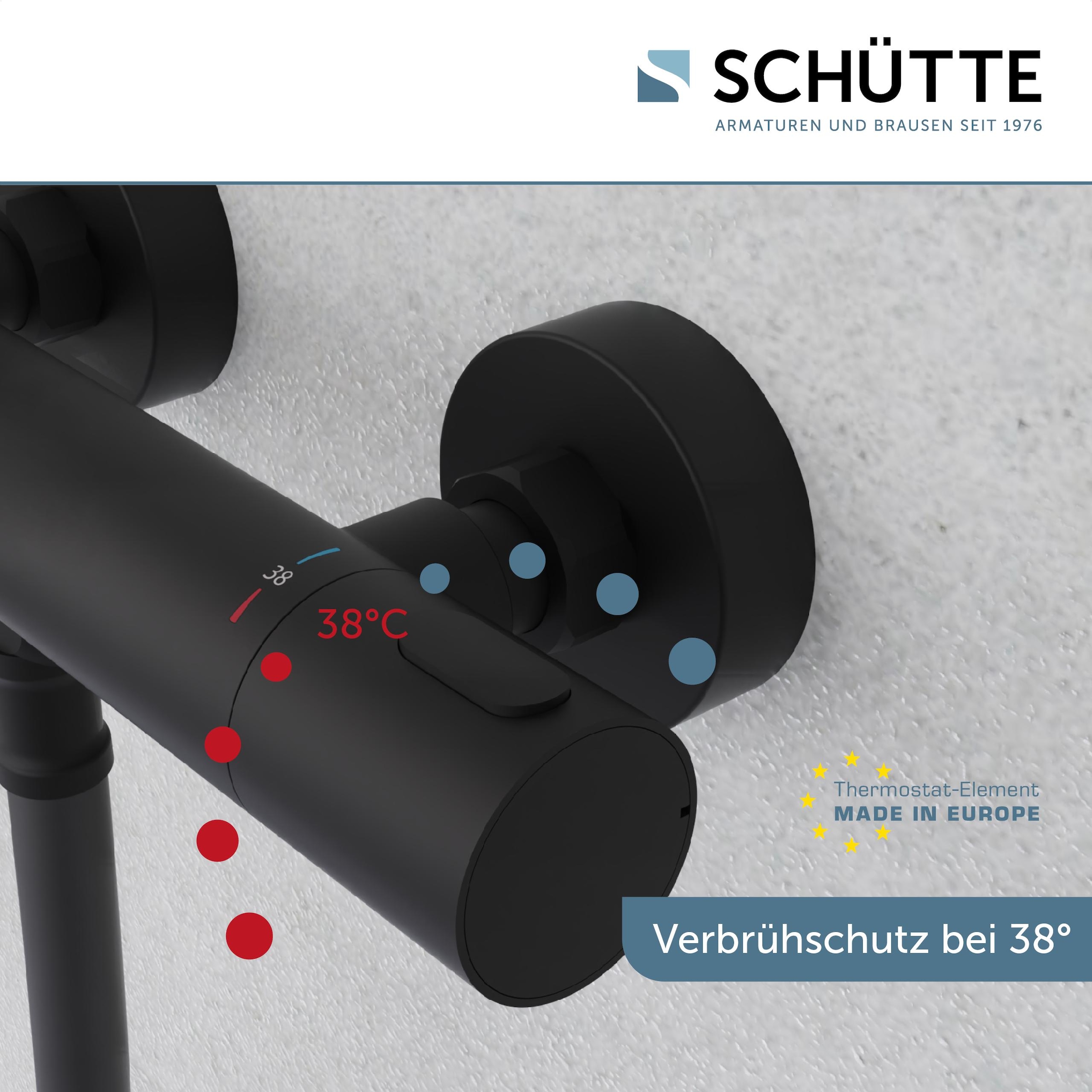 Schütte Duscharmatur »LOS ANGELES«, Eco-Stopp-Funktion, Temperaturskala mit Sicherheitssperre bei 38 °C