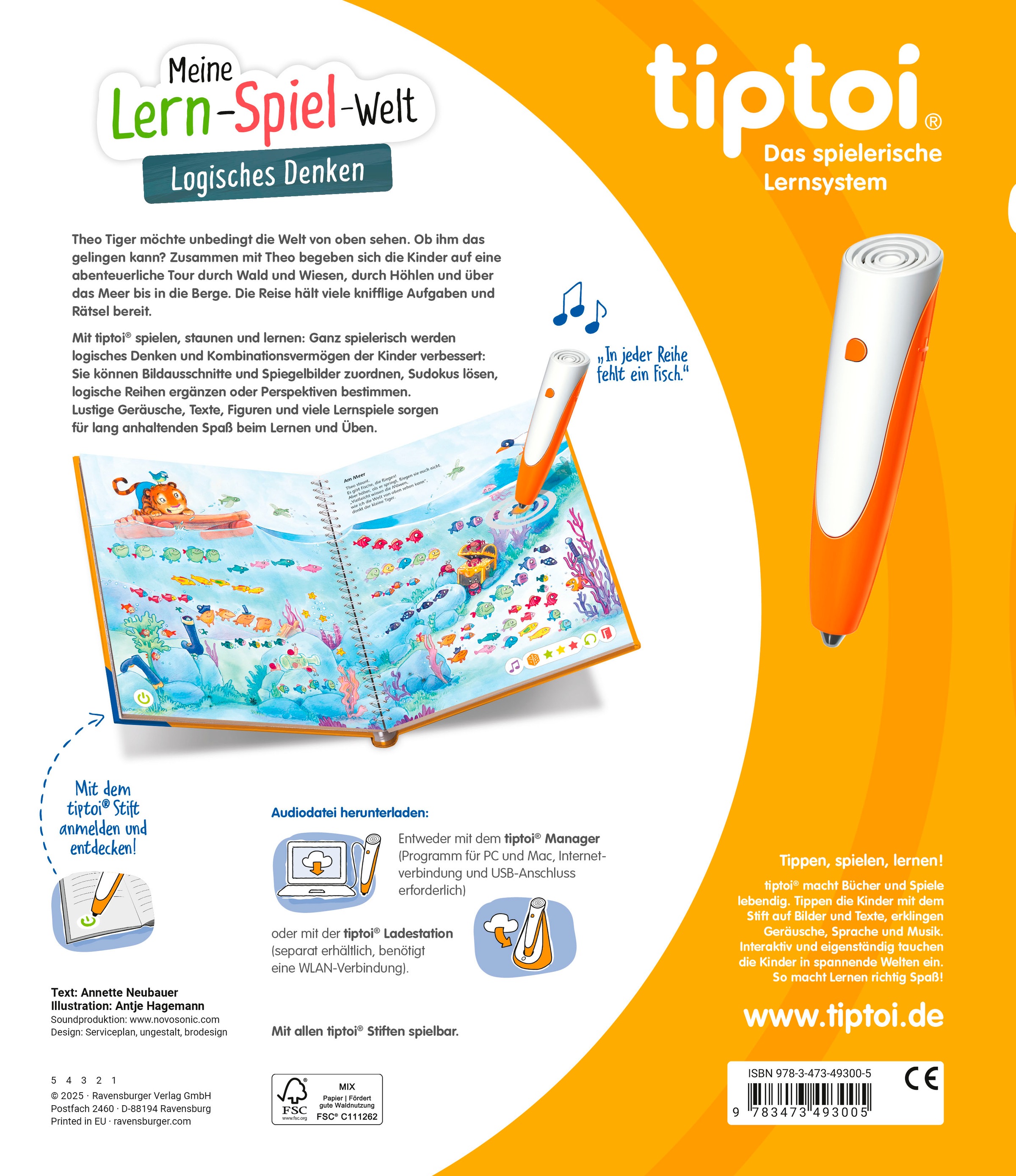Ravensburger Buch »tiptoi® Meine Lern-Spiel-Welt: Logisches Denken«, Made in Europe