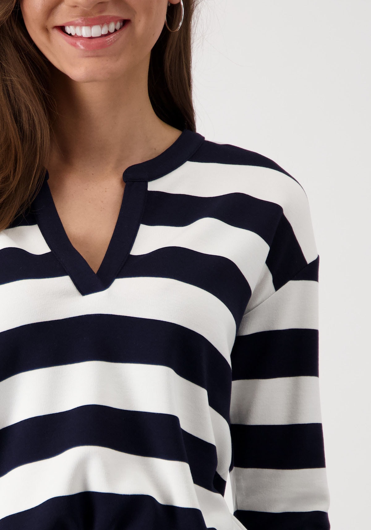Monari Sweatshirt, mit Blockstreifen