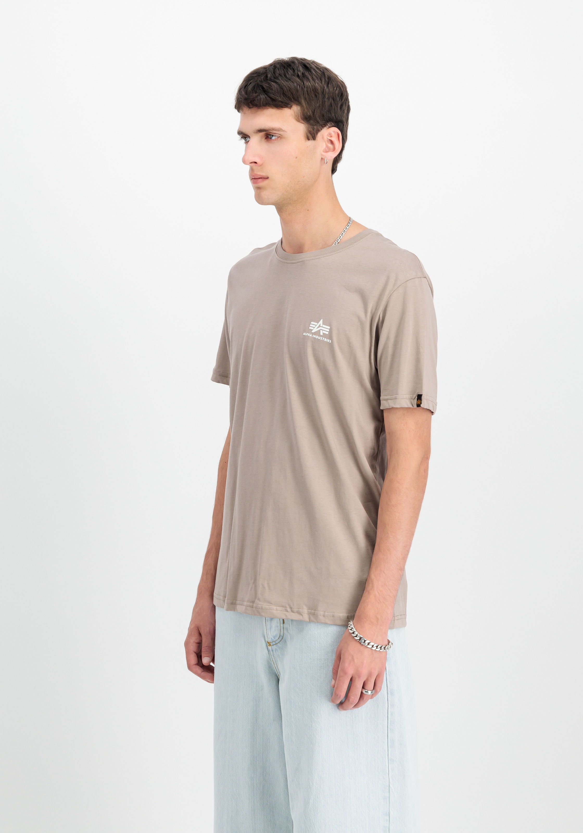 Alpha Industries Rundhalsshirt »BASIC T SMALL LOGO« Baumwolle, regular fit