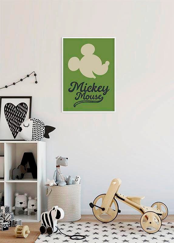 Komar Bild »Mickey Mouse Green Head«, Disney, (1 St.), Wandbild zur Dekoration im Kinderzimmer - ohne Rahmen