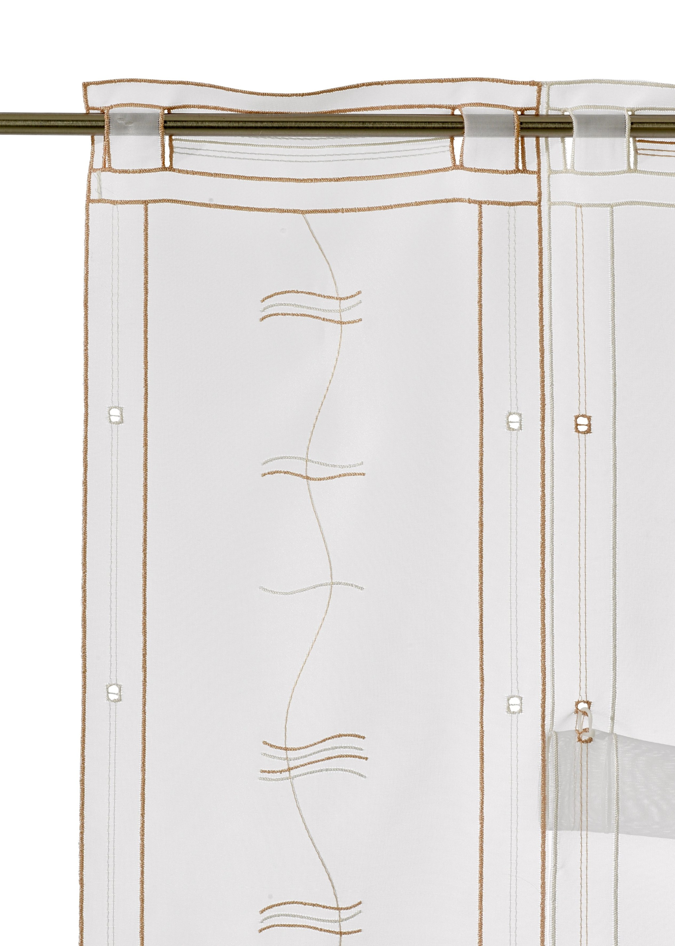 Weckbrodt Scheibengardine »Selina«, (1 St.), Hochraff, Gardine, Voile, echte Stickerei, transparent, Store