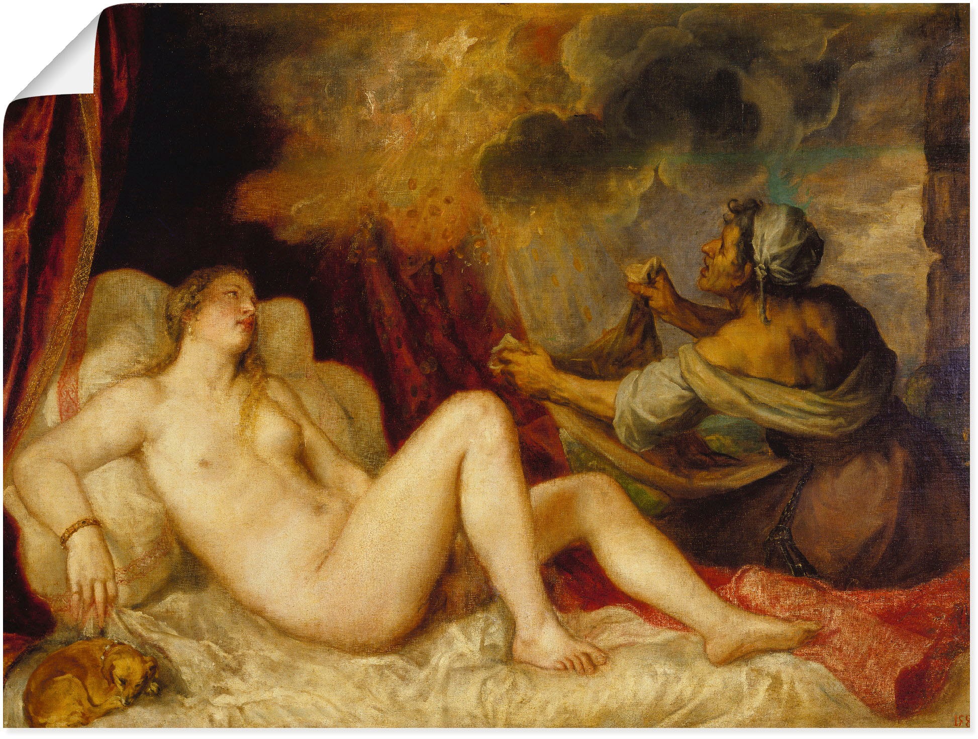 Artland Wandbild »Danae. 1553«, Frau, (1 St.), in vielen Größen & Produktarten -Leinwandbild, Poster, Wandaufkleber / Wandtattoo auch für Badezimmer geeignet
