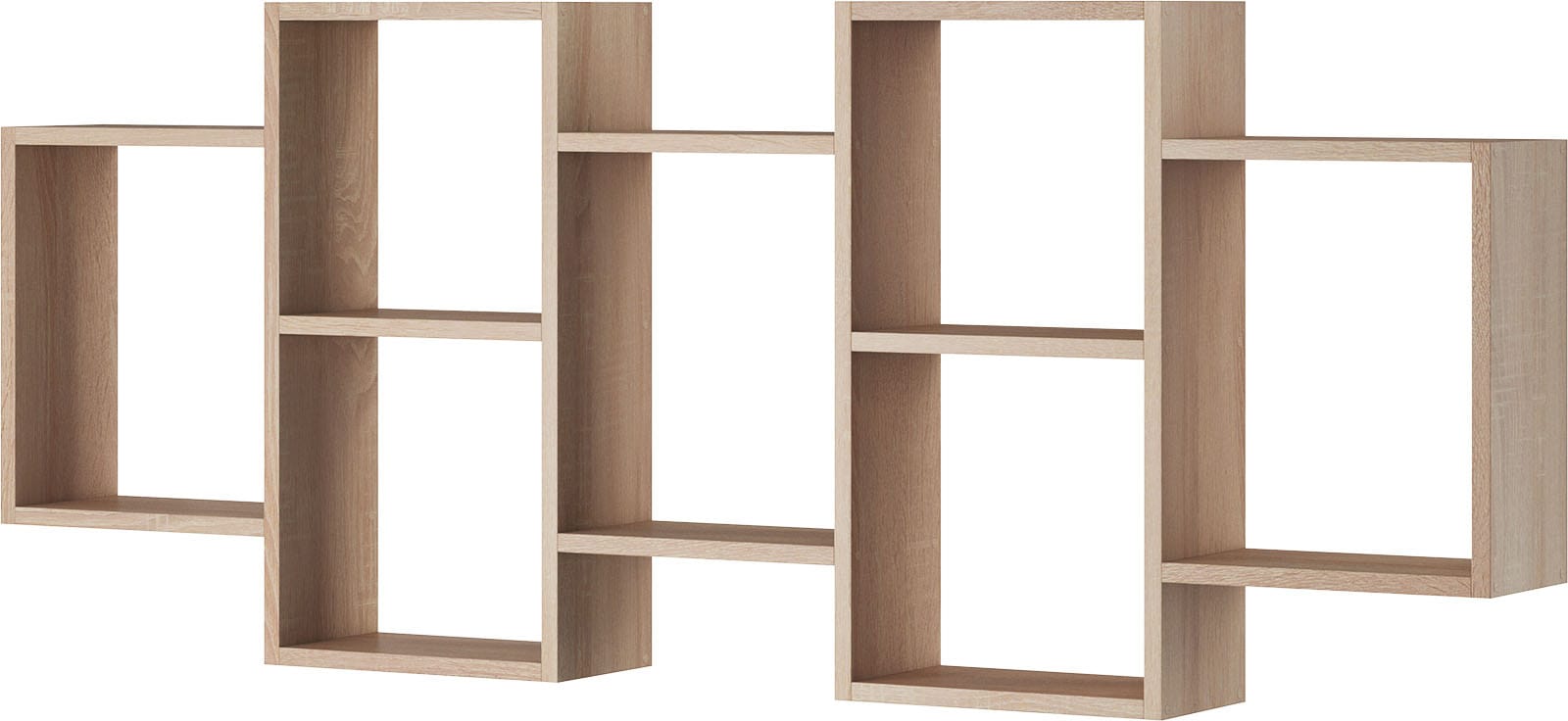 INOSIGN Wandboard »Wandregal Trio«, (1 St.), Stell- oder Hängeregal, 10 offene Fächer, flexibel montierbar