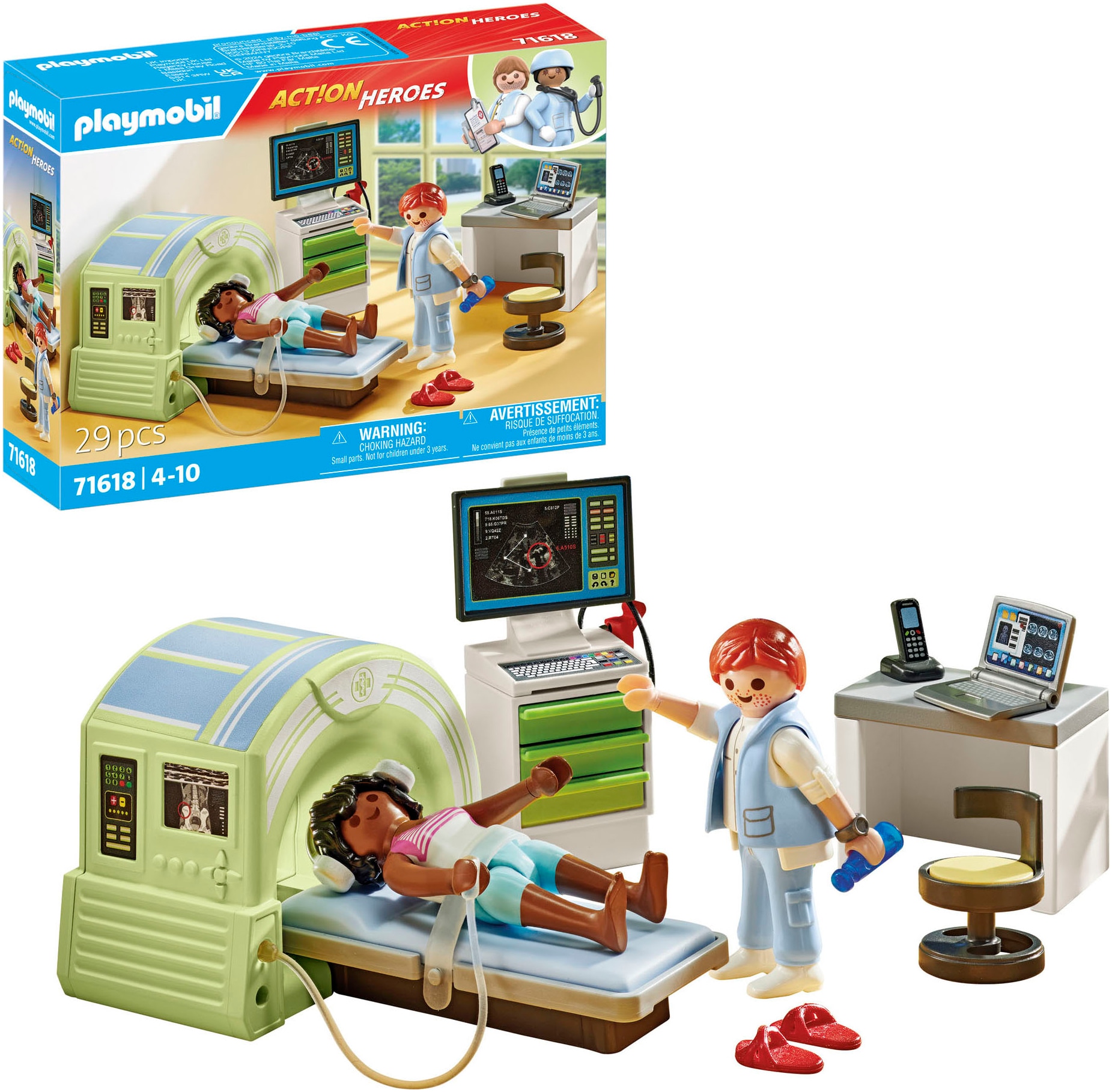 Playmobil® Konstruktions-Spielset »MRT mit Patient (71618), Action Heroes«, (29 St.), Made in Europe