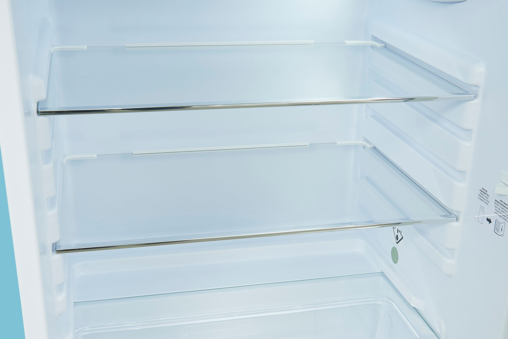 exquisit Kühlschrank »RKS120-V-H-160F taubenblau«, 122 L Volumen