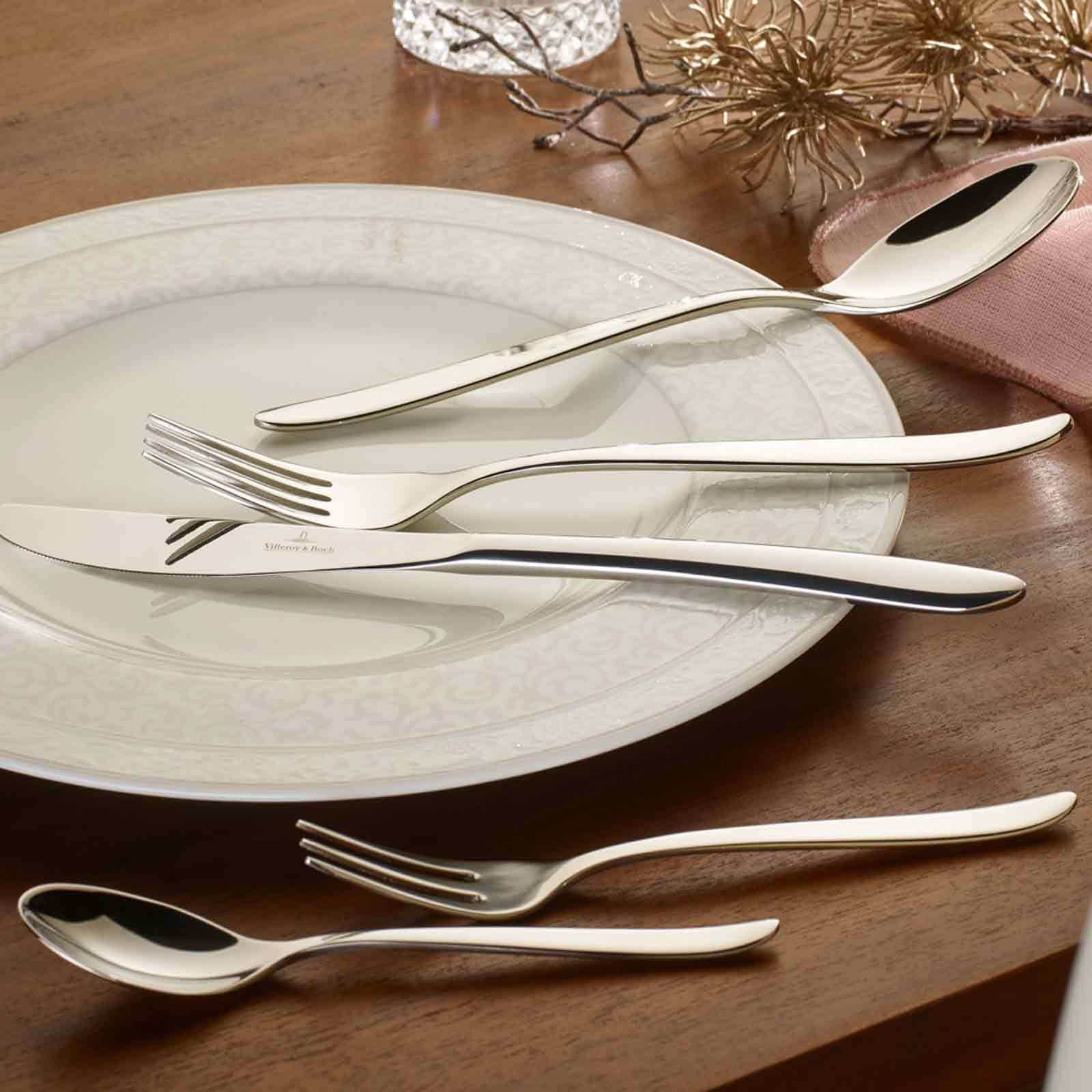 Villeroy & Boch Esslöffel »Kaffeelöffel SoftWave 14,6 cm 6er Set silber«