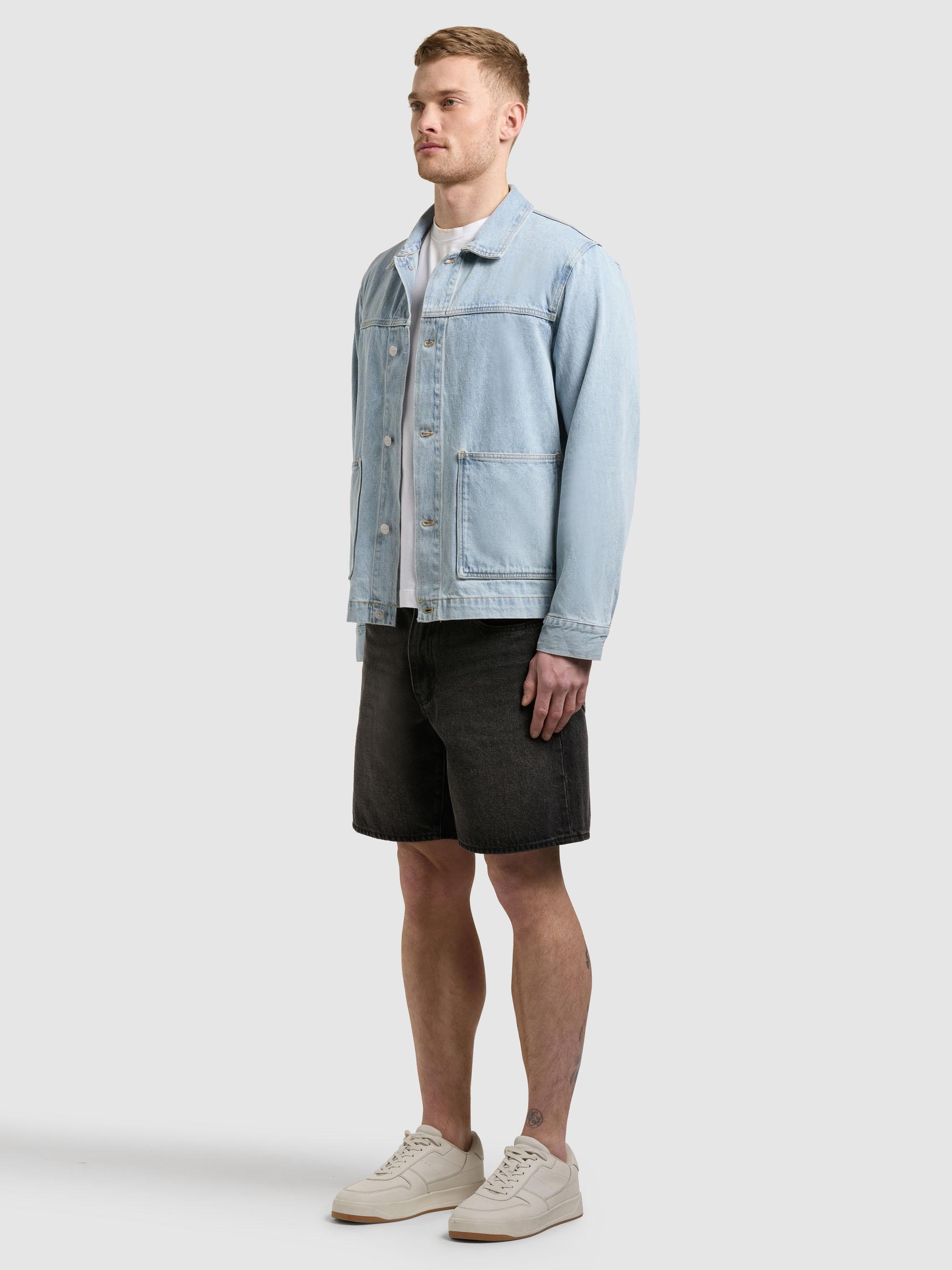 khujo Jeansjacke »Jeansjacke Barto« ohne Kapuze Modische Jacke in Jeans-Optik