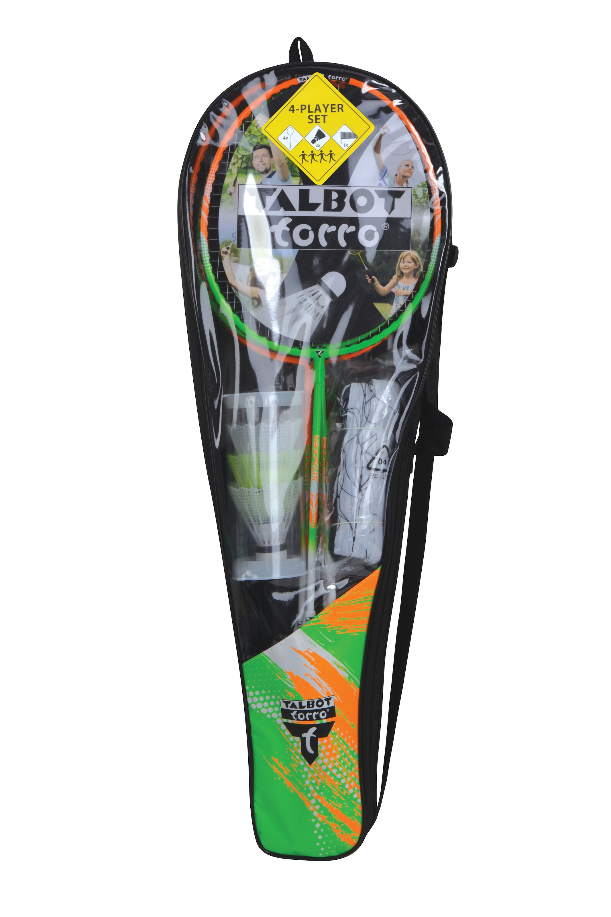 Talbot-Torro Badmintonschläger »Talbot-Torro Badminton Set "4 Attacker Plus"«