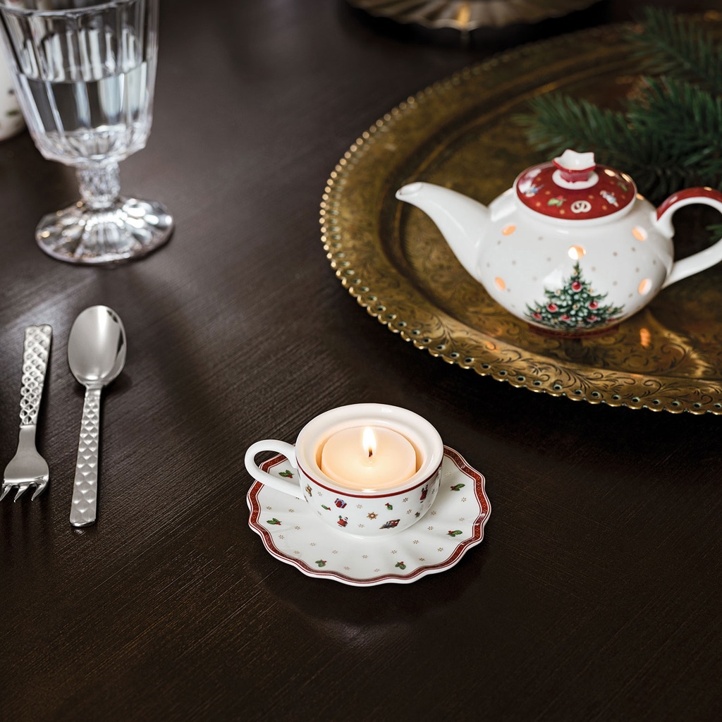 Villeroy & Boch Weihnachtsfigur »Teelichthalter Kaffeetasse Toy's Deligth Decoration ø 9,8 cm bunt«