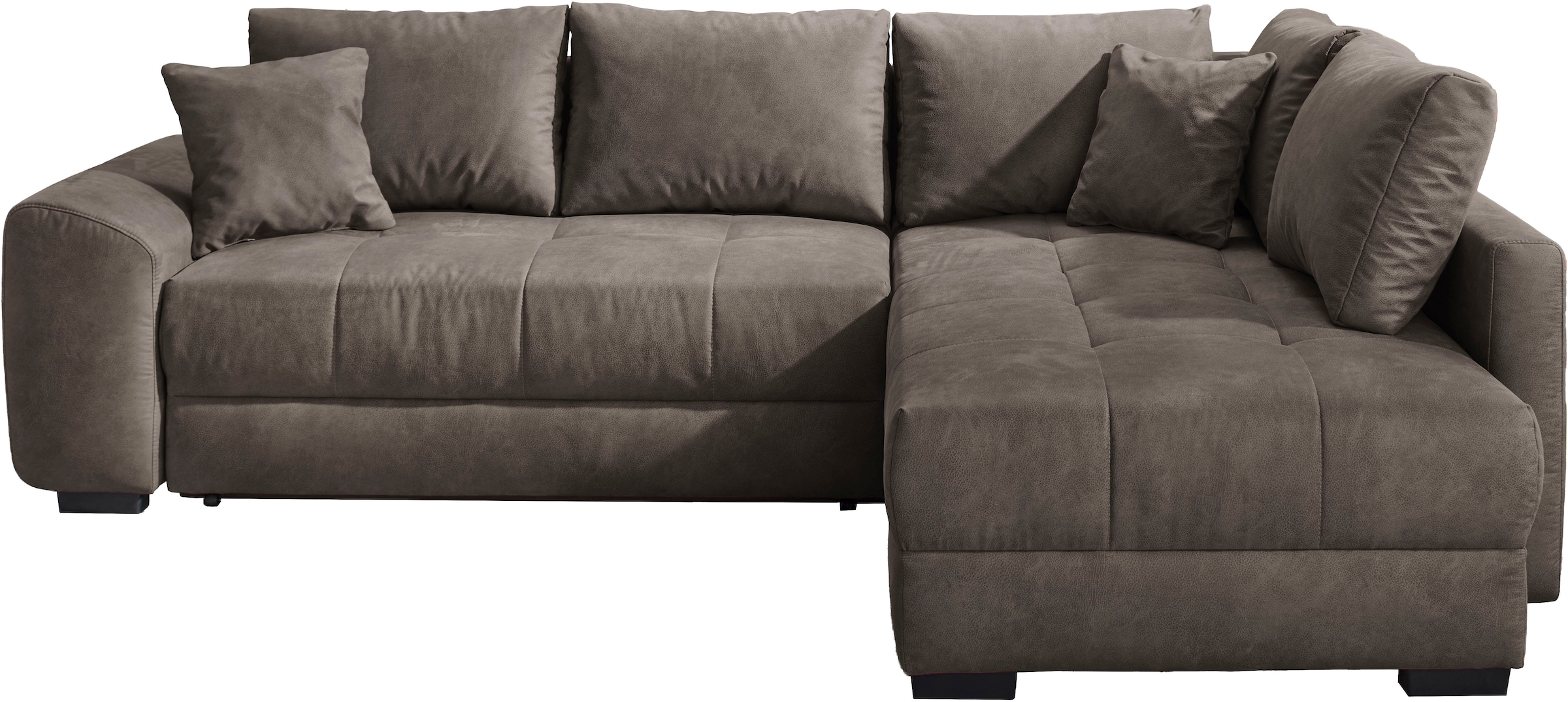 Jockenhöfer Gruppe Ecksofa »Amalfi L-Form, B: 270 cm, Liegefl. 146x224 cm, Dauerschlafsofa« Couch mit Tonnentaschen-Federkern, Topper, Bettkasten & Kissen