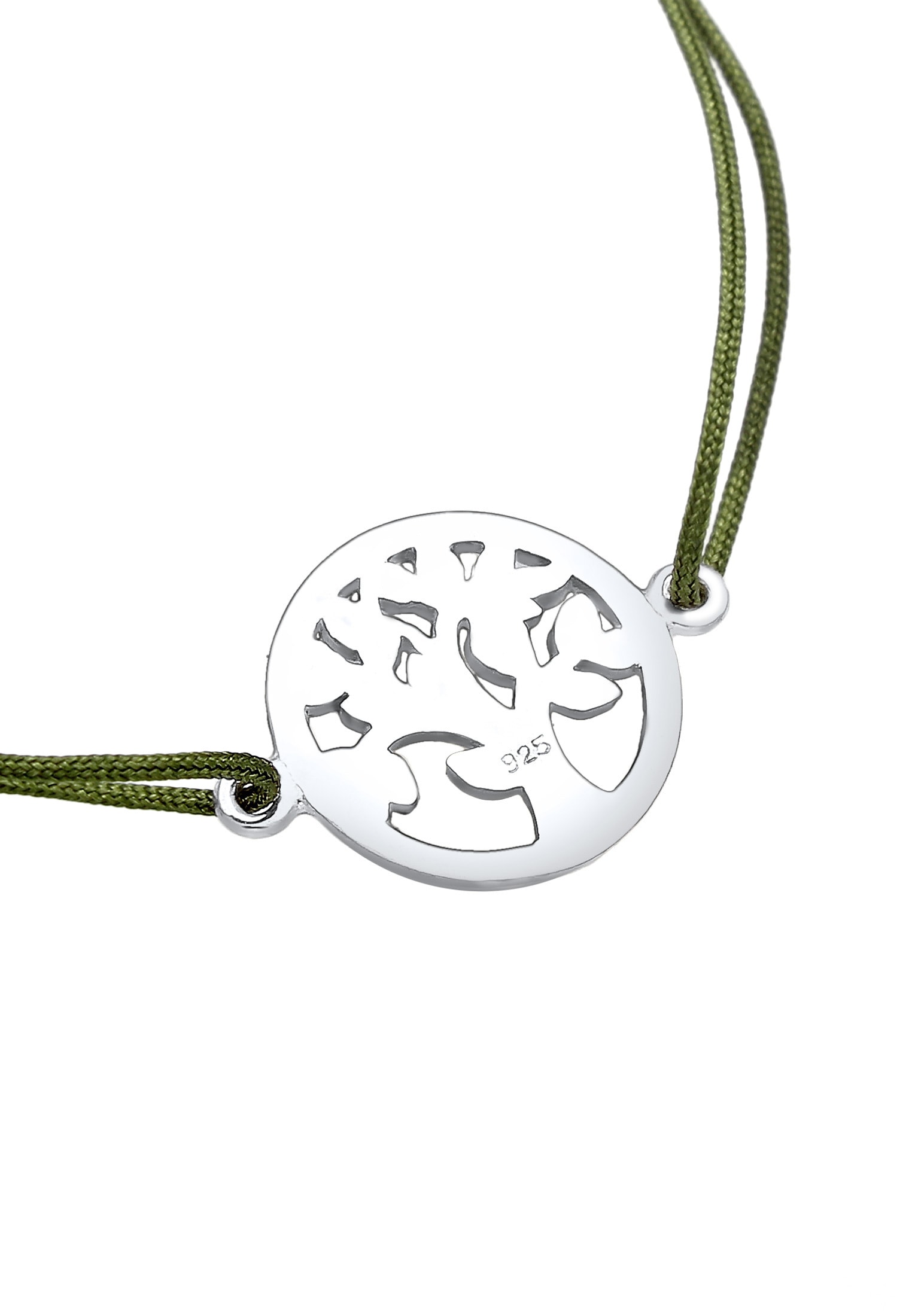 Elli Armkette »Armband Lebensbaum Boho Festival Nylon Band 925 Sterling Silber«