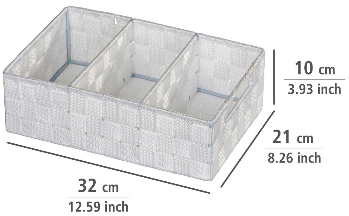 WENKO Organizer »Adria«, (1 St.), mit Griff, 3 Fächer