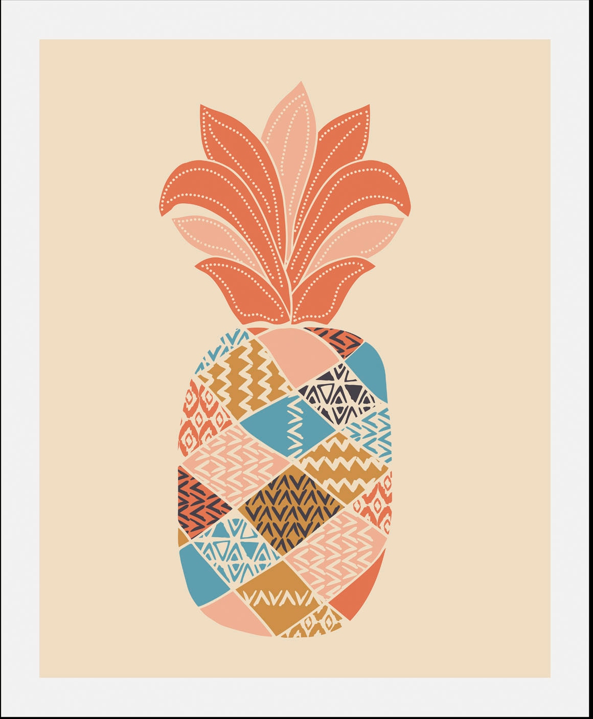 queence Bild »Floyd« Abstrakt | Ananas | Essen | Figuren | Kunst | Lebensmittel | Obst | Obst Bilder 1 Stk. tlg. gerahmt