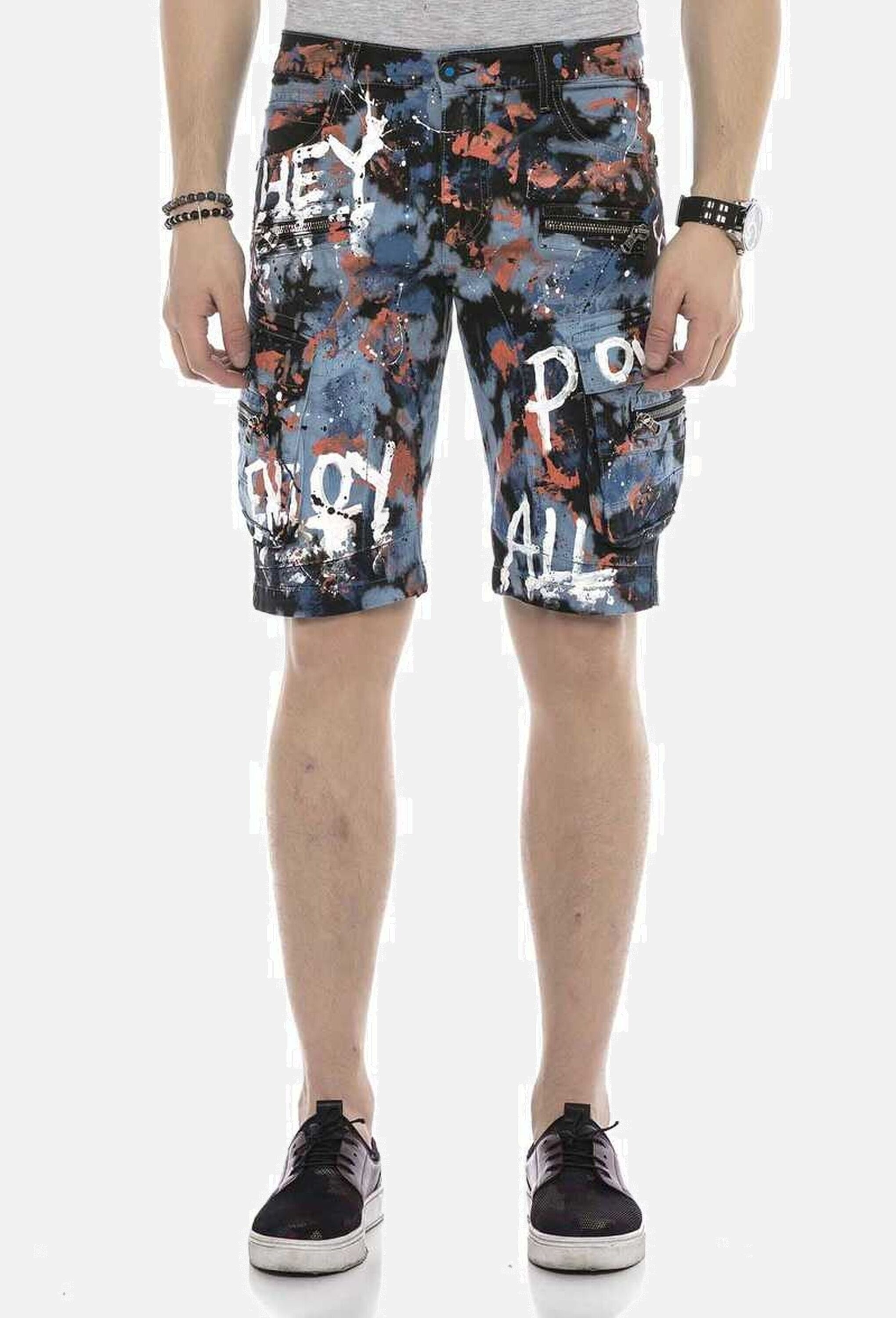 Cipo & Baxx Jeansbermudas »Cipo & Baxx Bermuda & Short« mit angesagtem Denim-Coating, CK204