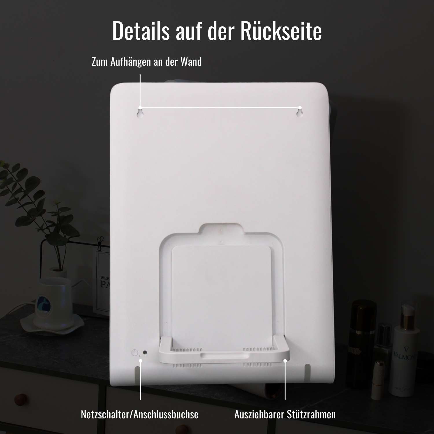 Loevschall Schminkspiegel »Anna Hollywood Spiegel mit LED-Beleuchtung & Bluetooth-Lautsprecher« Wand- oder Standnutzung, Memory-Funktion & 30-Min-Autoschalt