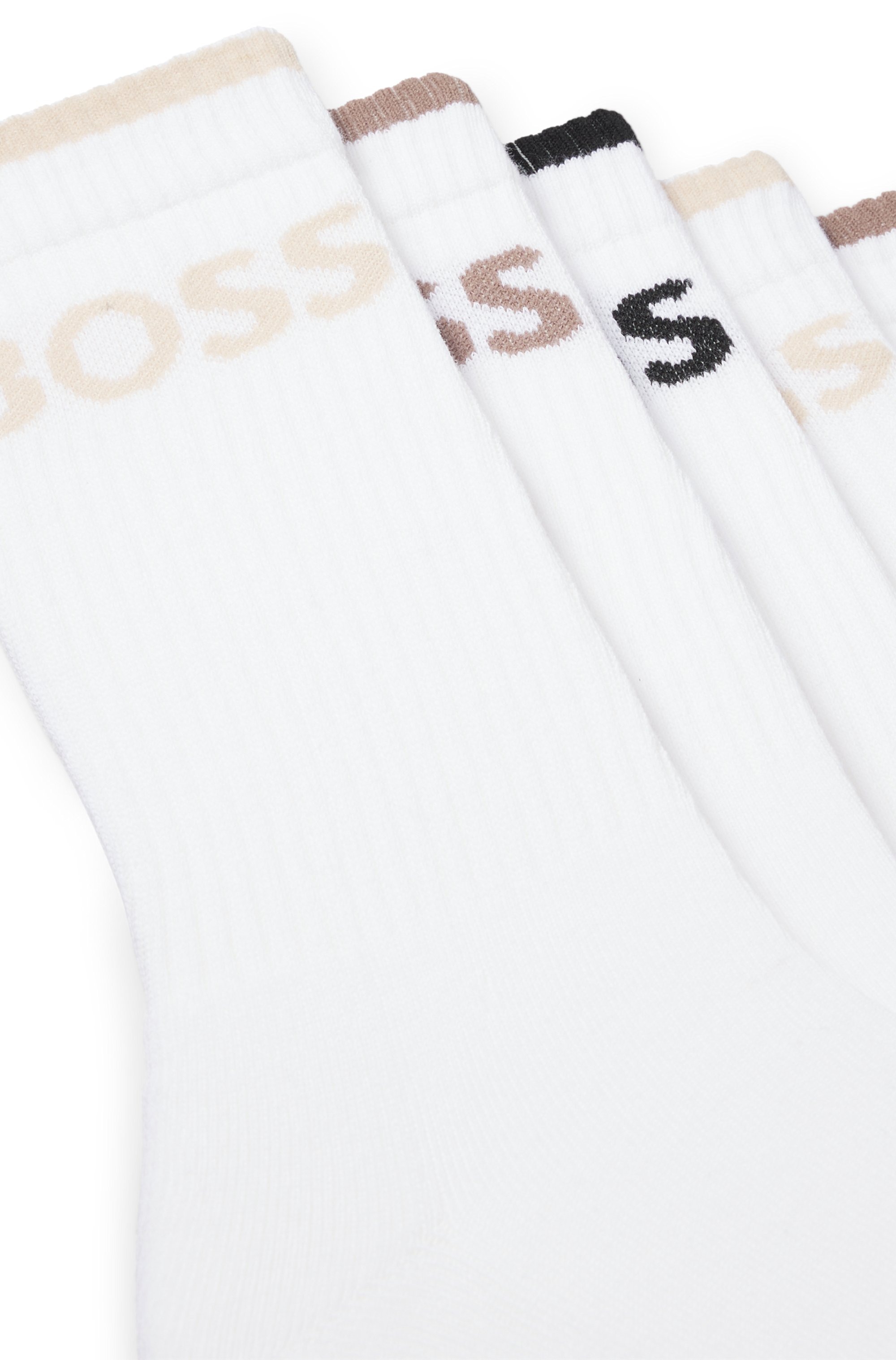 BOSS Businesssocken »6P QS Stripe CC«, (Packung, 6 Paar, 6er), mit BOSS Schriftzug