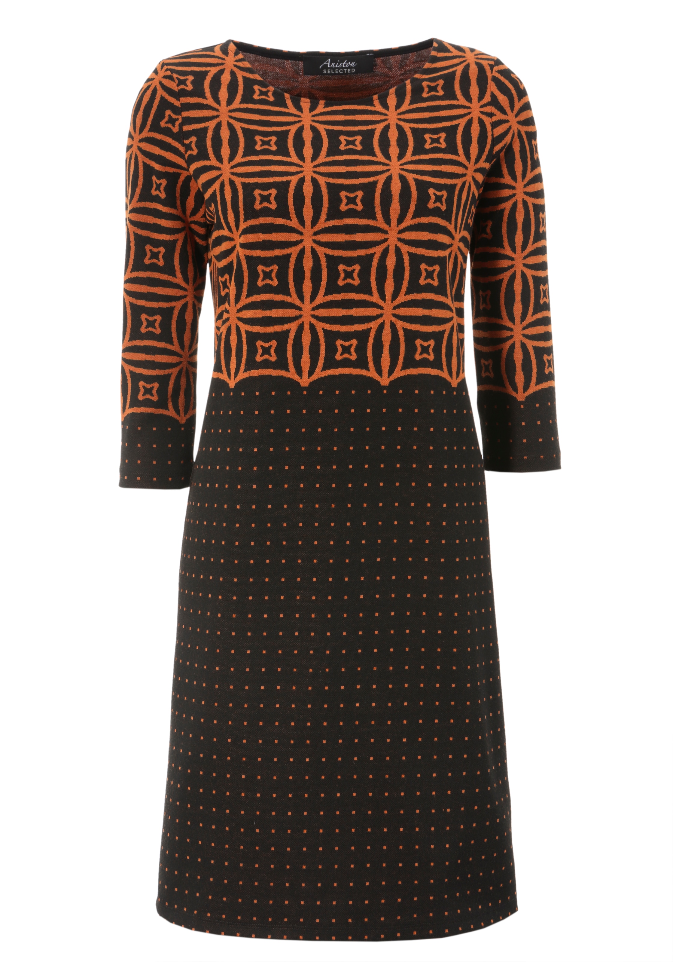 Aniston SELECTED Jerseykleid, mit modernem Muster- und Punkte-Design