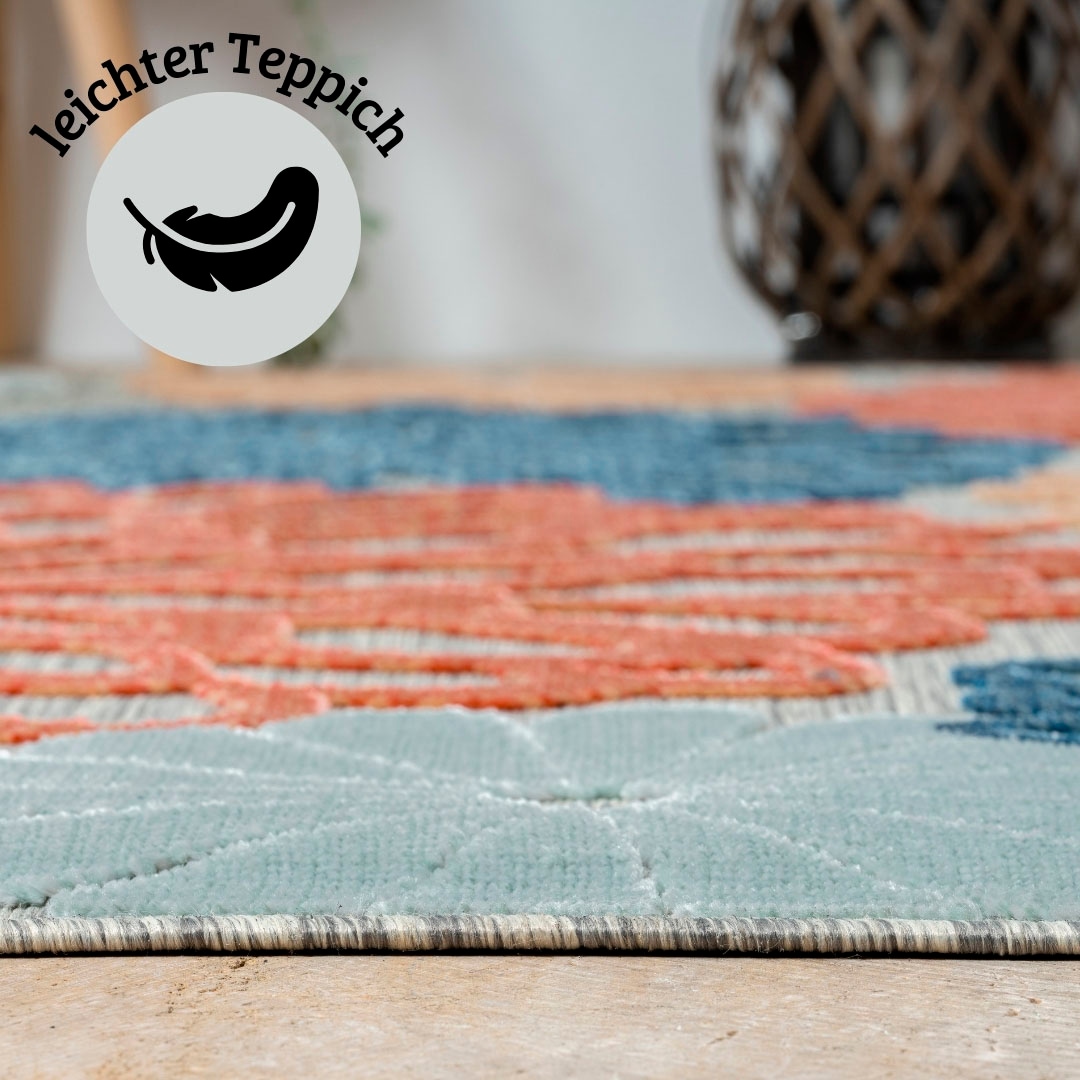 OTTO home Teppich »Tamsin, LAGERRÄUMUNG!« rechteckig 8 mm Höhe Hoch-Tief Effekt, In- und Outdoor geeignet, Terrasse & Balkon
