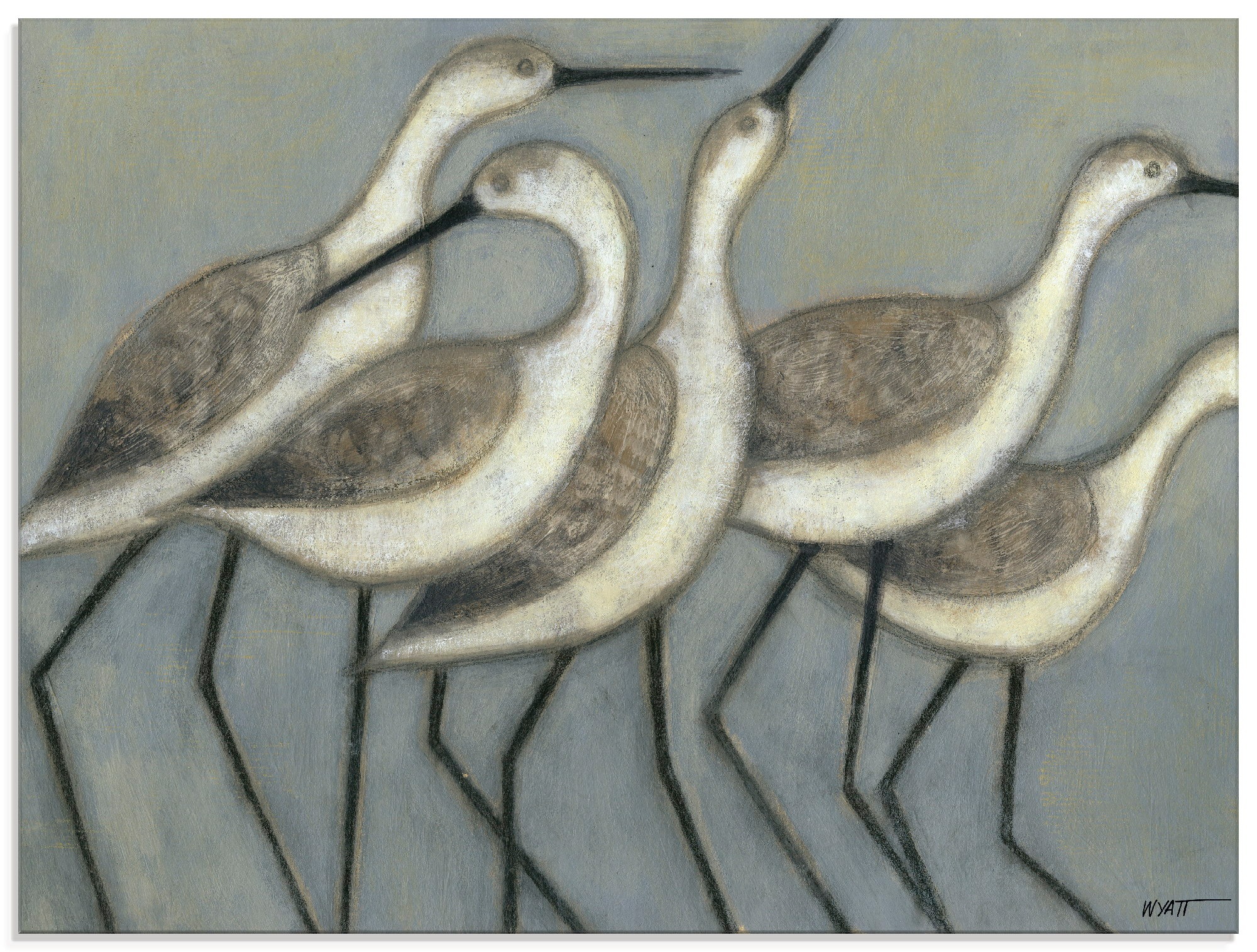 Artland Glasbild »Küstenvögel II«, Vögel, (1 St.)