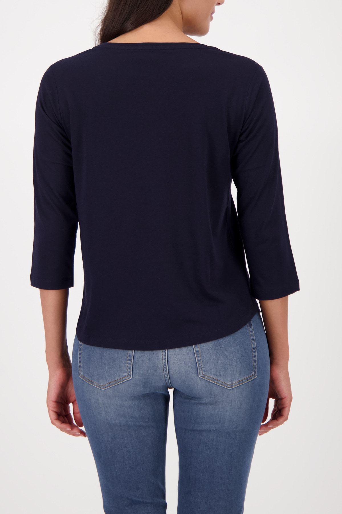 Monari 3/4-Arm-Shirt »Shirt Druck + Schmuck« Regular fit mit Rundhalsausschnitt