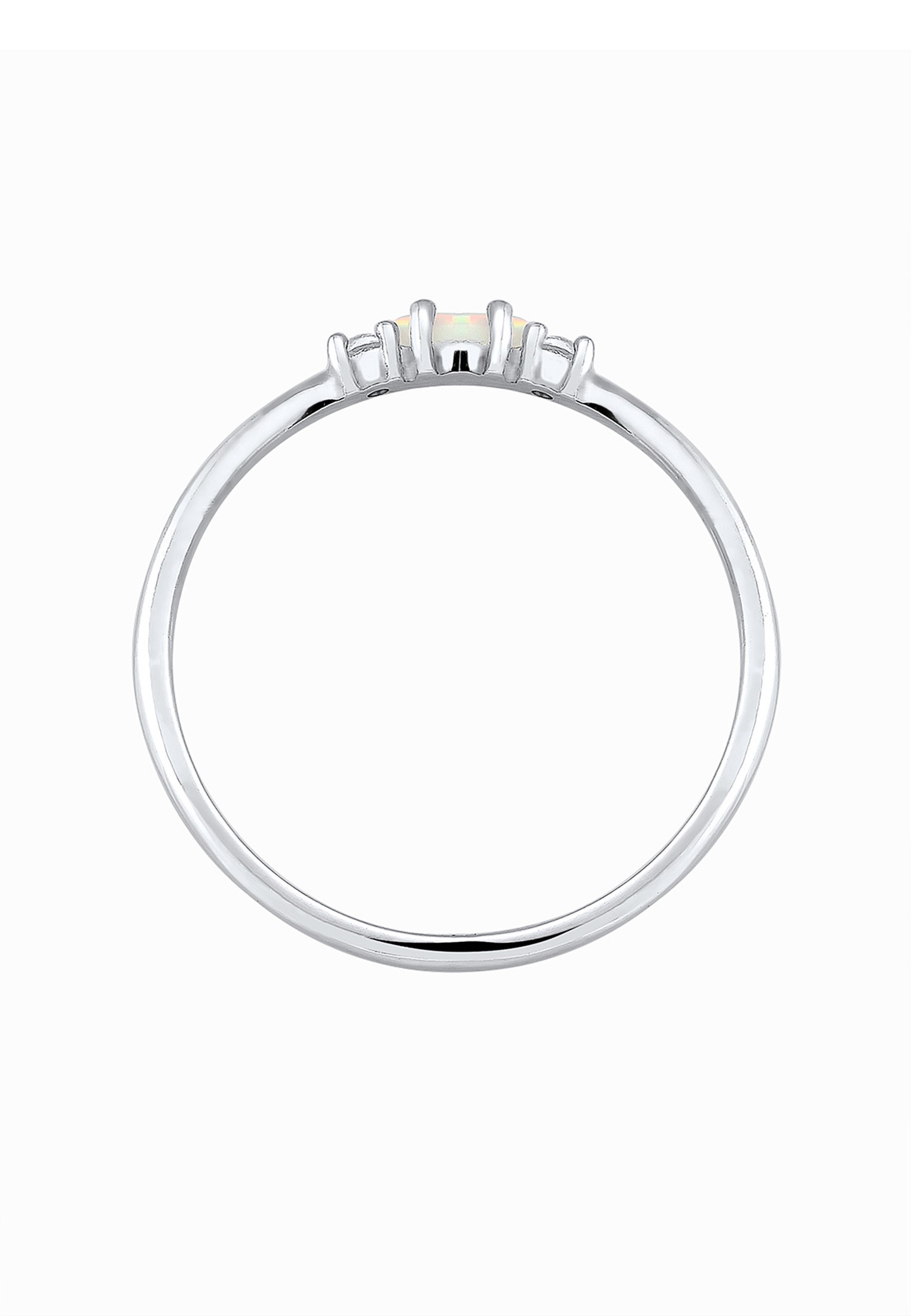 Elli Silberring »Ring Opal Marquise und Zirkonia 925 Sterling Silber«