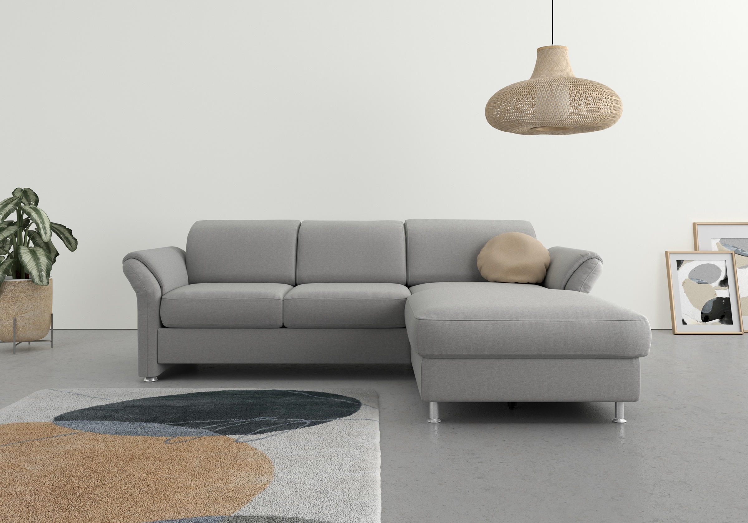 sit&more Ecksofa »Apulia L-Form«, wahlweise Bettfunktion, Bettkasten und Kopf- und Armteilverstellung
