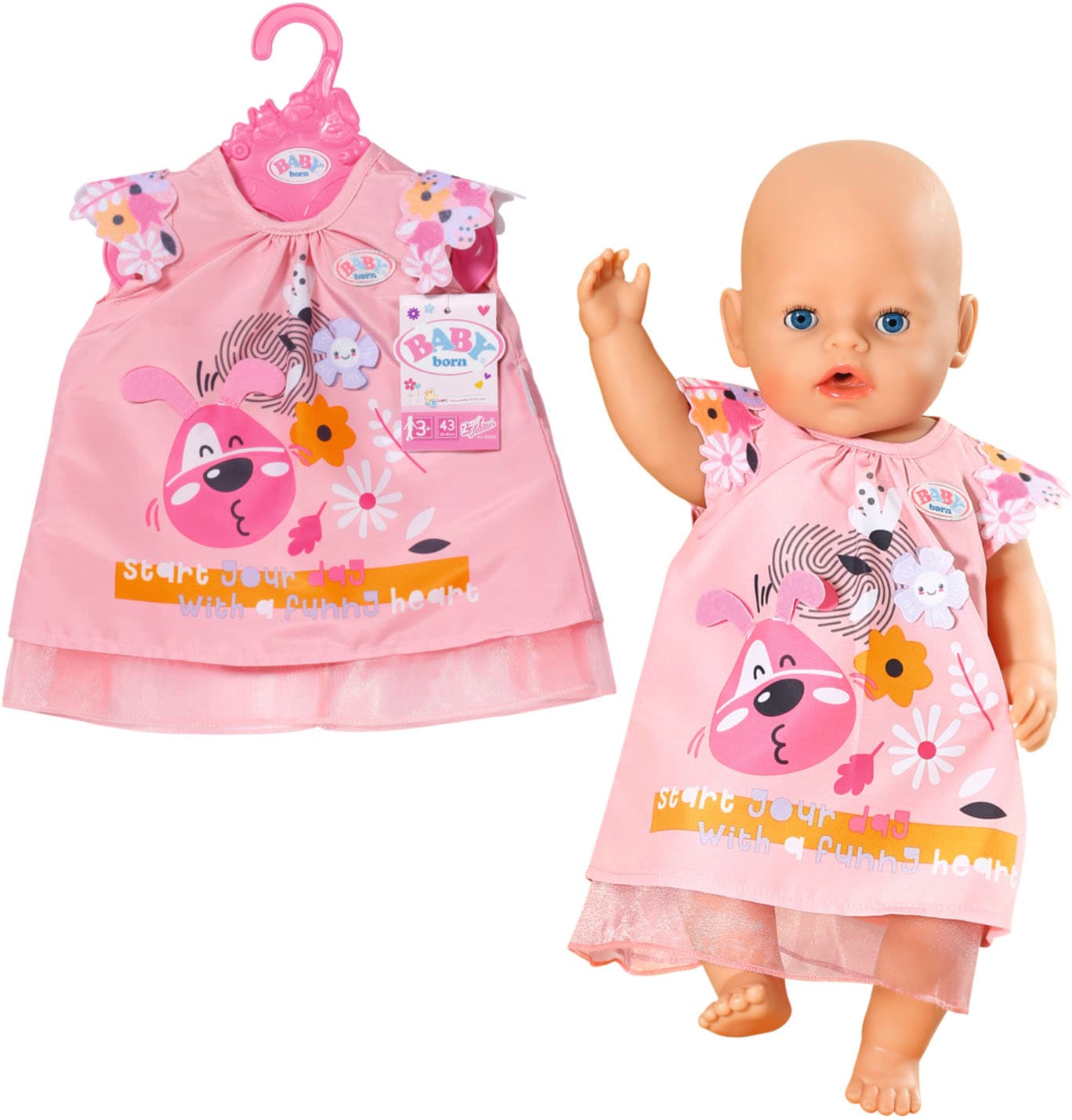 Baby Born Puppenkleidung »Kleid Hund, 43 cm«, mit Kleiderbügel