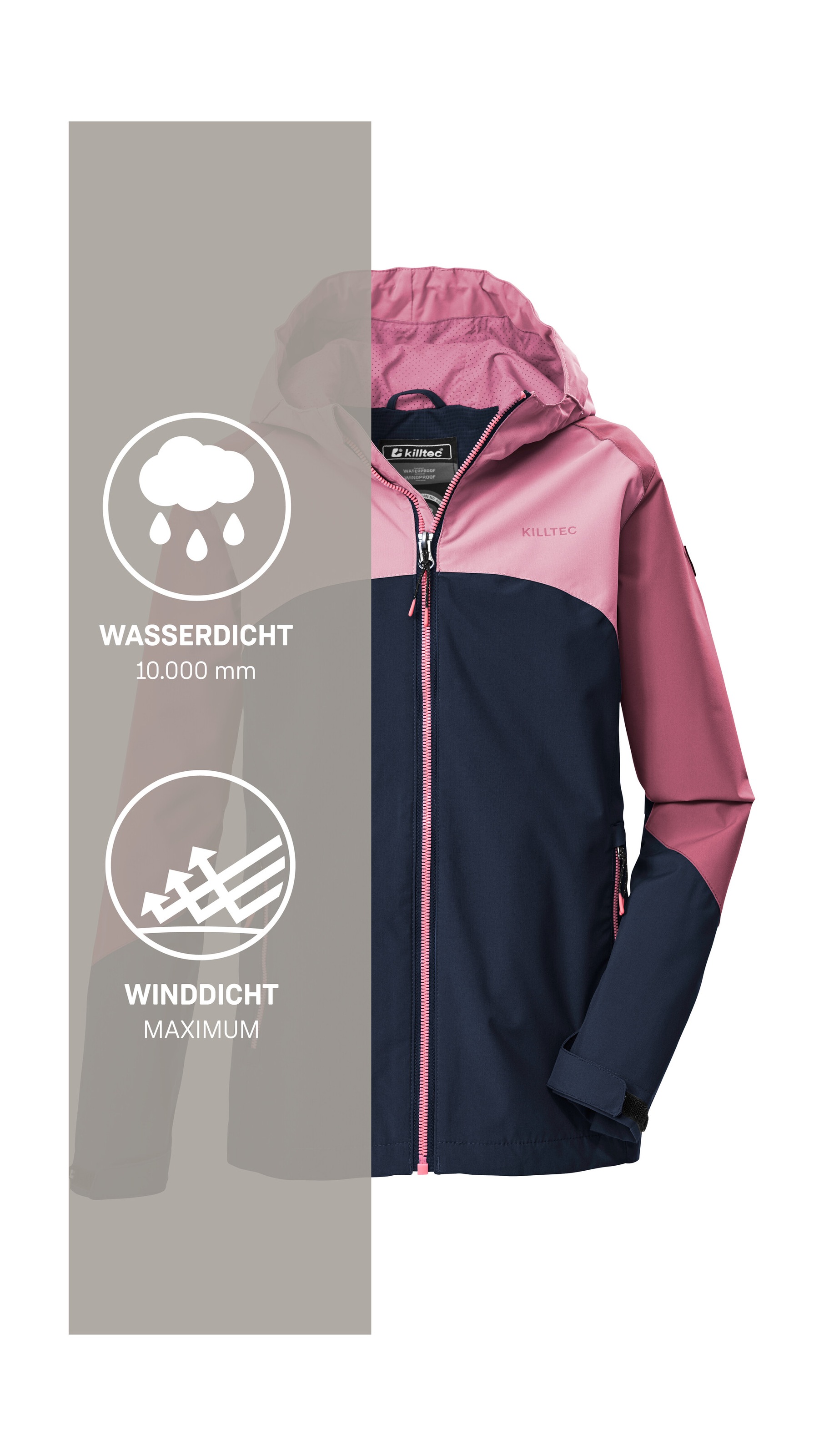 Killtec Funktionsjacke »KOS 158 GRLS JCKT« Wind- und wasserdichte Mädchenjacke mit Teflon EcoElite™