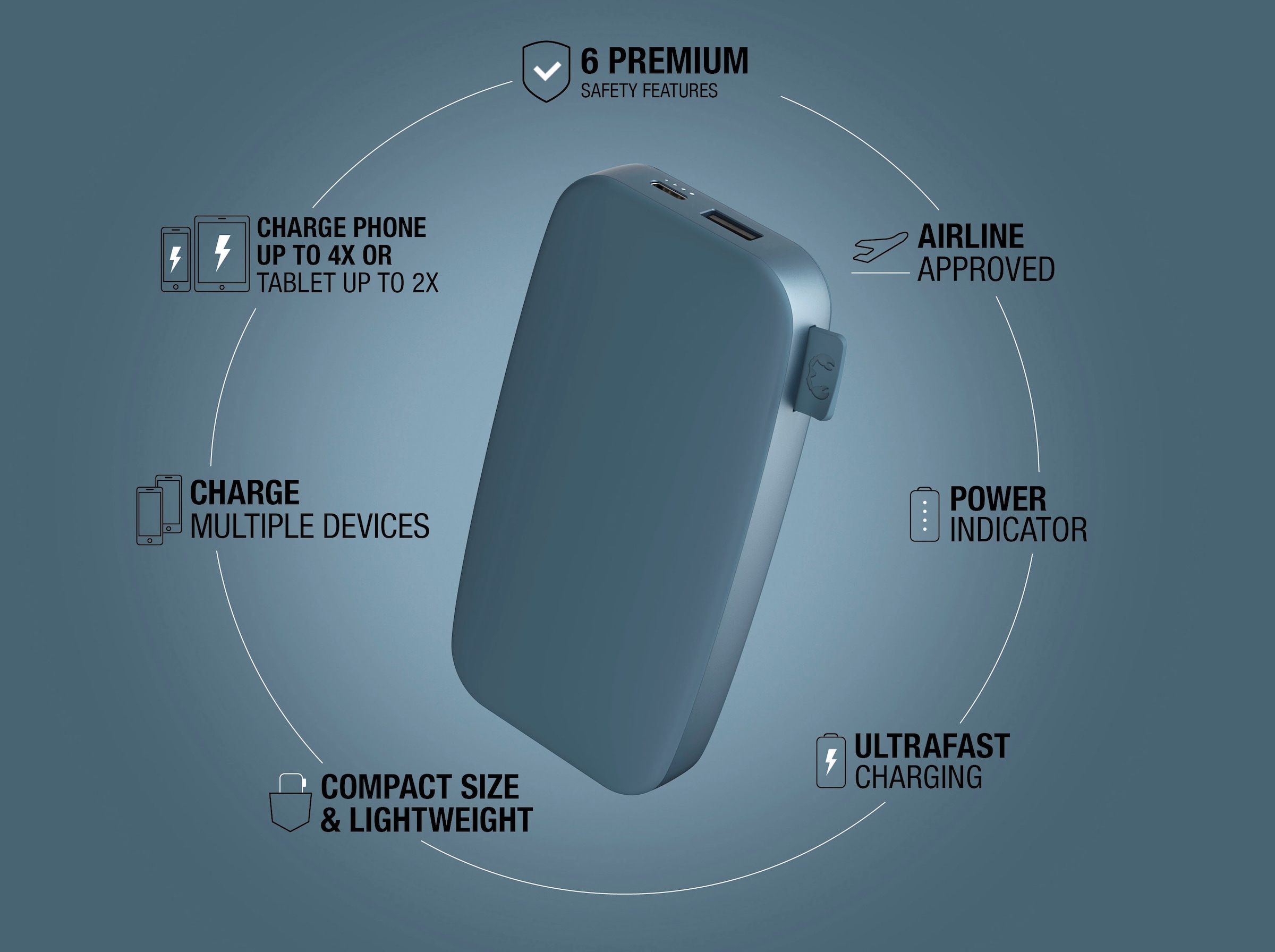 Fresh´n Rebel Powerbank »Power Pack 12000mAh mit USB-C, Ultra Fast Charge & 20W PD«