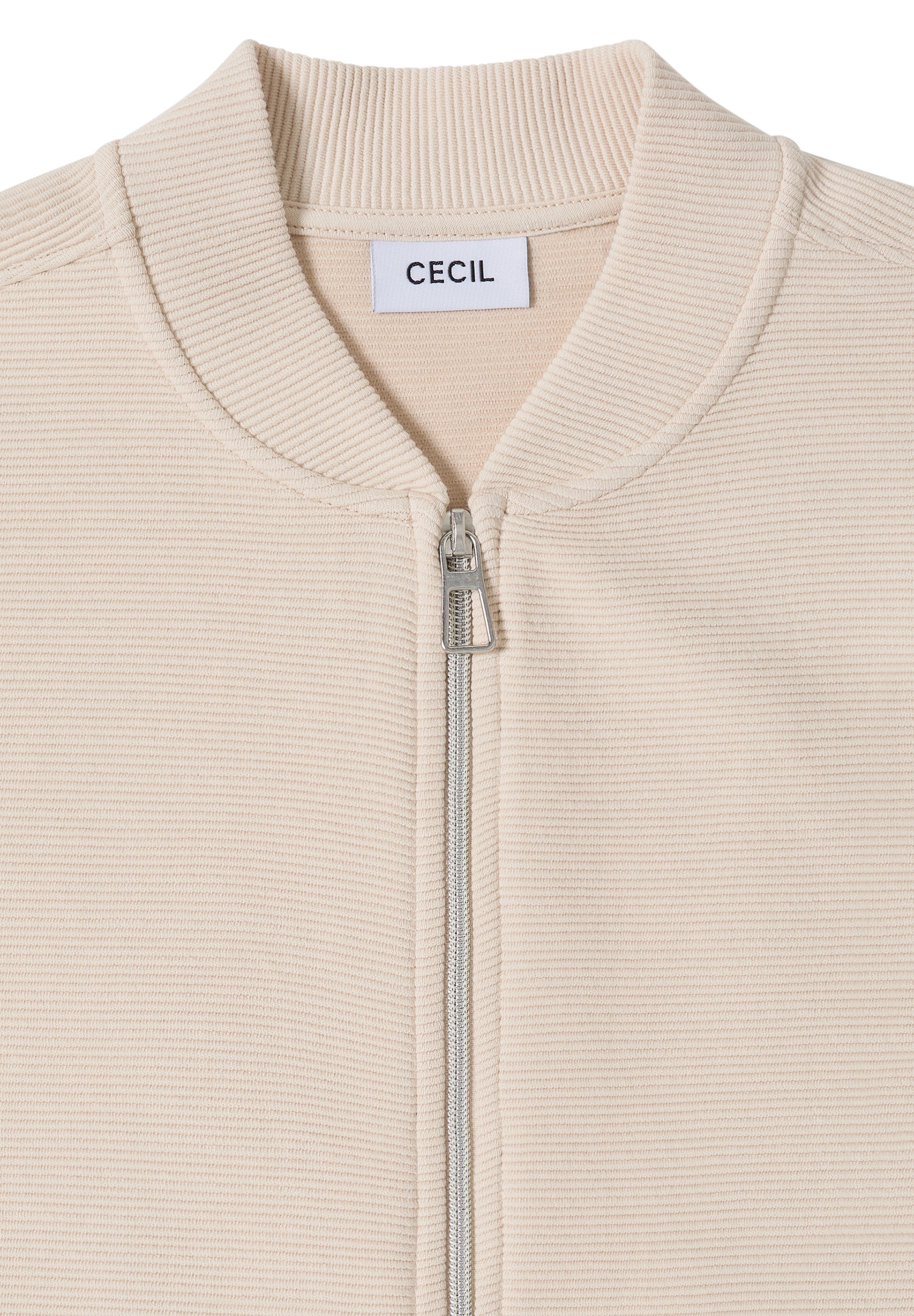 Cecil Sweatjacke mit feiner Ottoman-Struktur