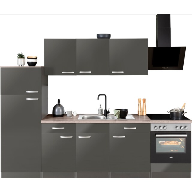 wiho Küchen Küchenzeile »Kansas«, mit E-Geräten, Breite 280 cm im OTTO  Online Shop