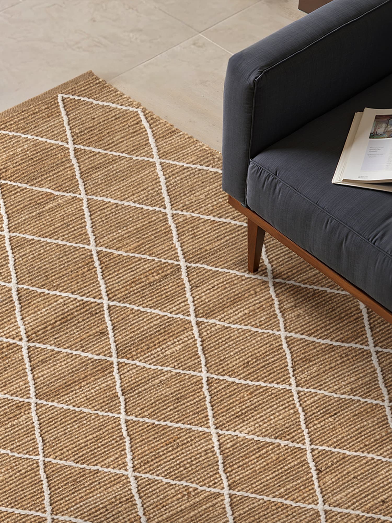 HANSE Home Teppich »Kunu Juteteppich«, rechteckig, 10 mm Höhe, Naturfasern, Jute mit Baumwolle, Wohnzimmer, Diele, Flur, Boho, Skandi