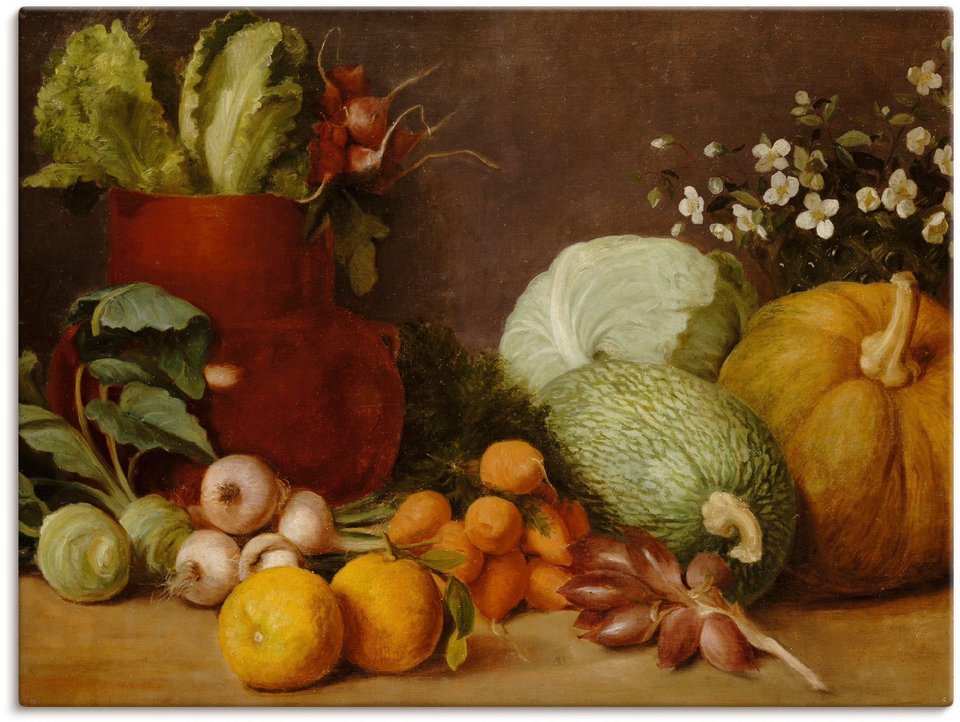 Artland Wandbild »Bodegon (Gemüse-Stillleben). Um 1884-90«, Arrangements,  (1 St.), als Leinwandbild, Wandaufkleber oder Poster in versch. Größen im  OTTO Online Shop