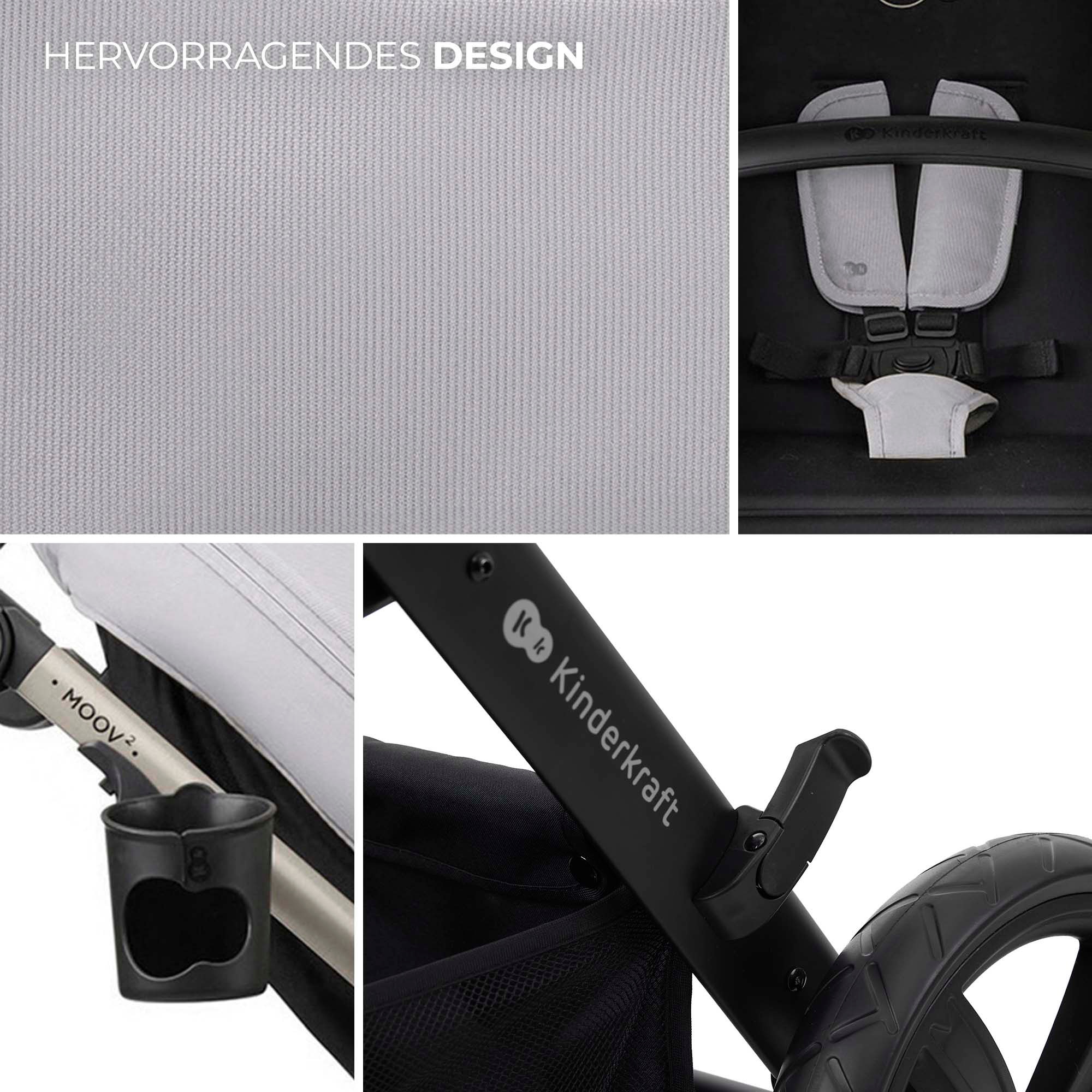 Kinderkraft Kombi-Kinderwagen »MOOV 2 Air 3IN1« 27 kg mit Luftreifen