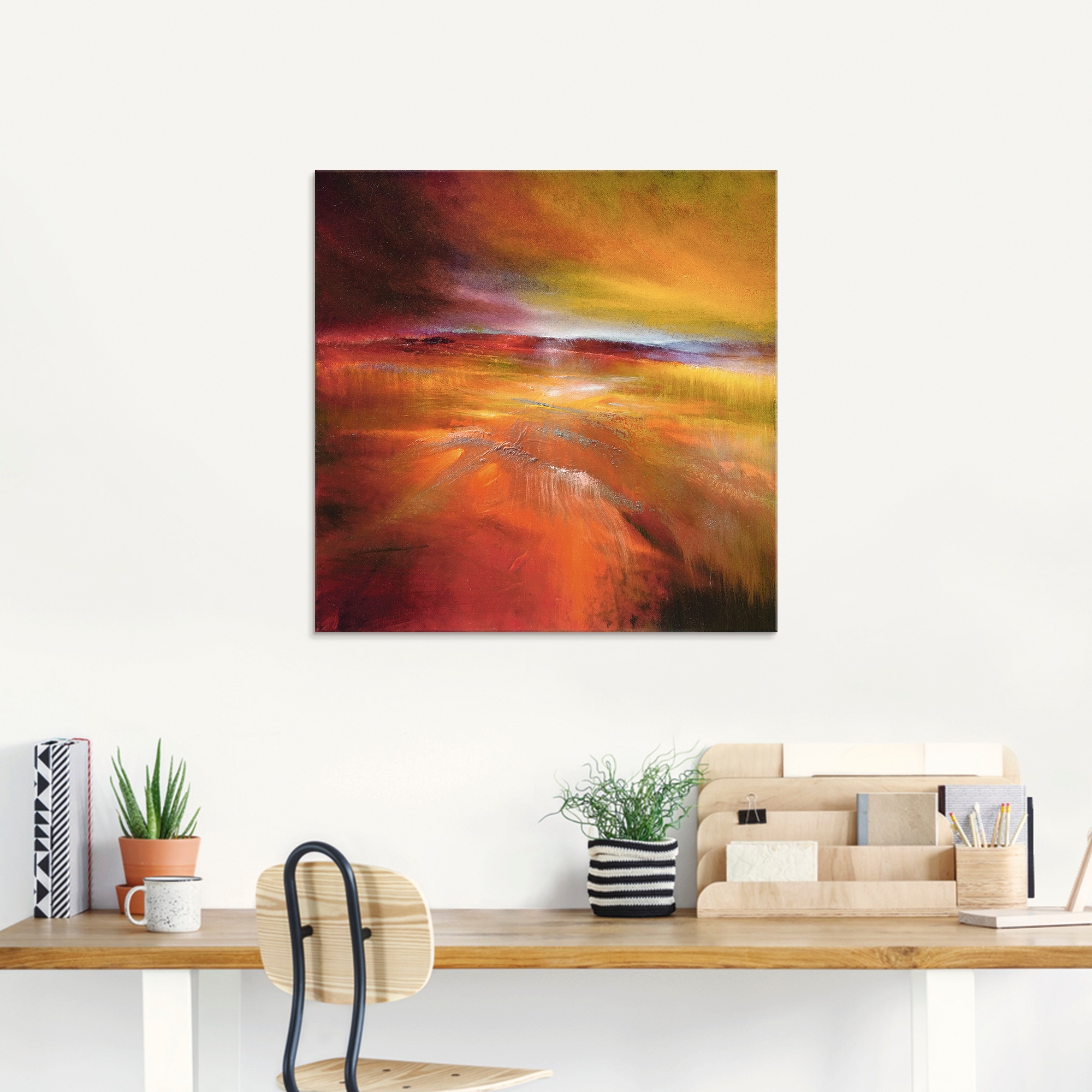 Artland Glasbild »Ernteland« Felder 1 Stk. tlg. in verschiedenen Größen