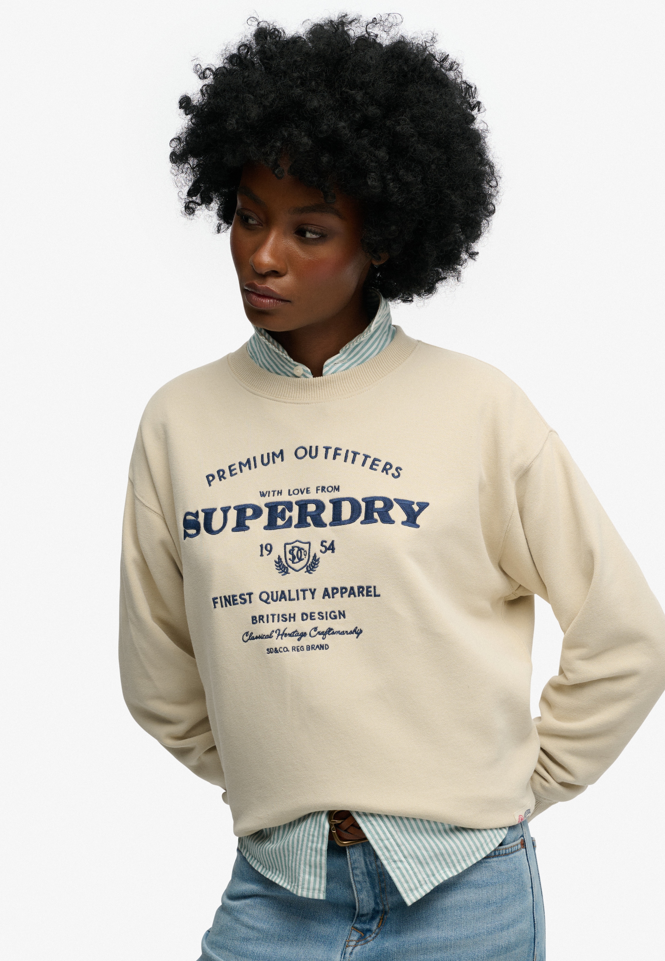 Superdry Sweatshirt »LUXE CASUAL EMB LOOSE CREW«
