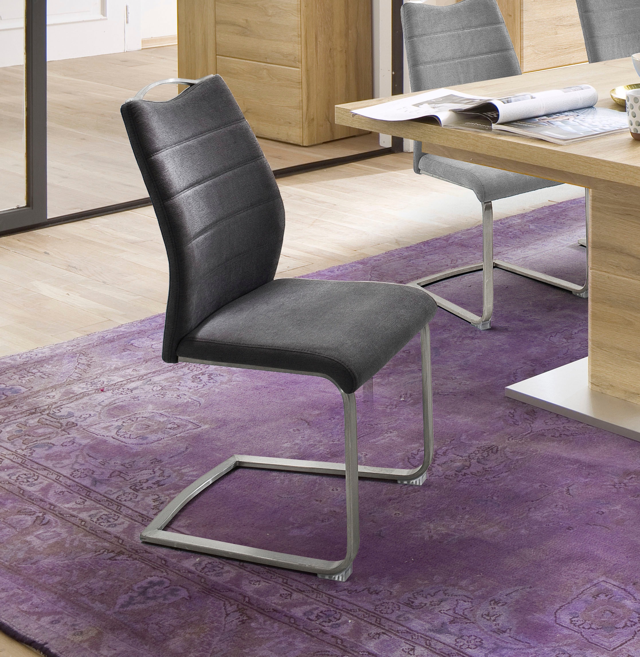 MCA furniture Freischwinger »Ferrera«, (Set), 2 St., (2er-Set), Komfortsitzhöhe von ca. 48 cm, Schwingstühle mit Griff