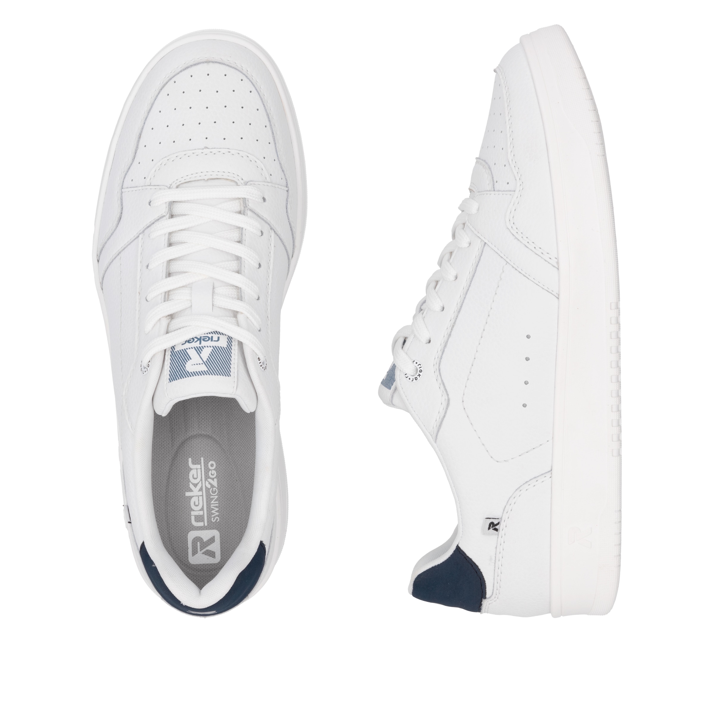 RIEKER Sport Sneaker »Swing2GO«, Schnürschuh, Freizeitsneaker, Halbschuh mit dezenter Perforation
