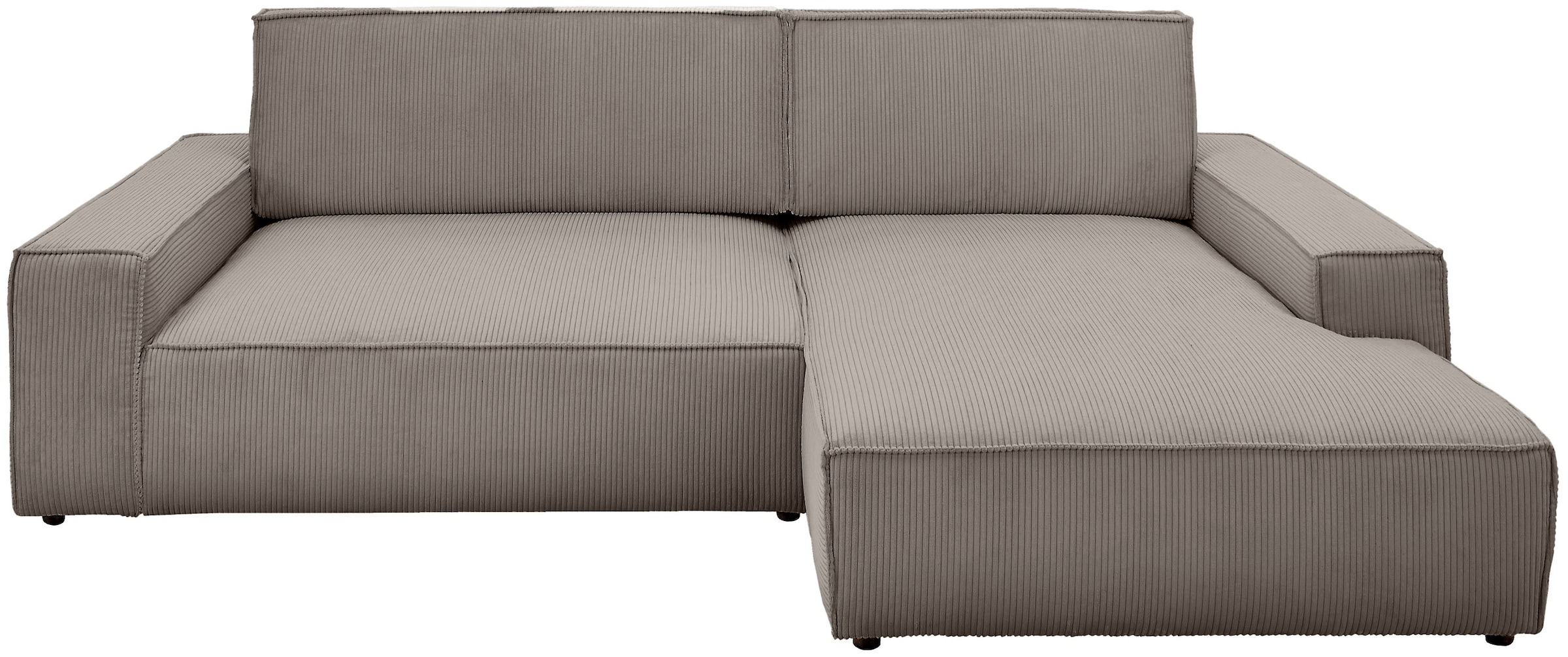 Home affaire Ecksofa »NEU: SHERWOOD XXL 284, Big-Sofa L-Form, tiefe Sitzfläche 95 cm, Cord«, Recamiere rechts/links, als Schlafsofa stellbar, Cord u. Leinenoptik