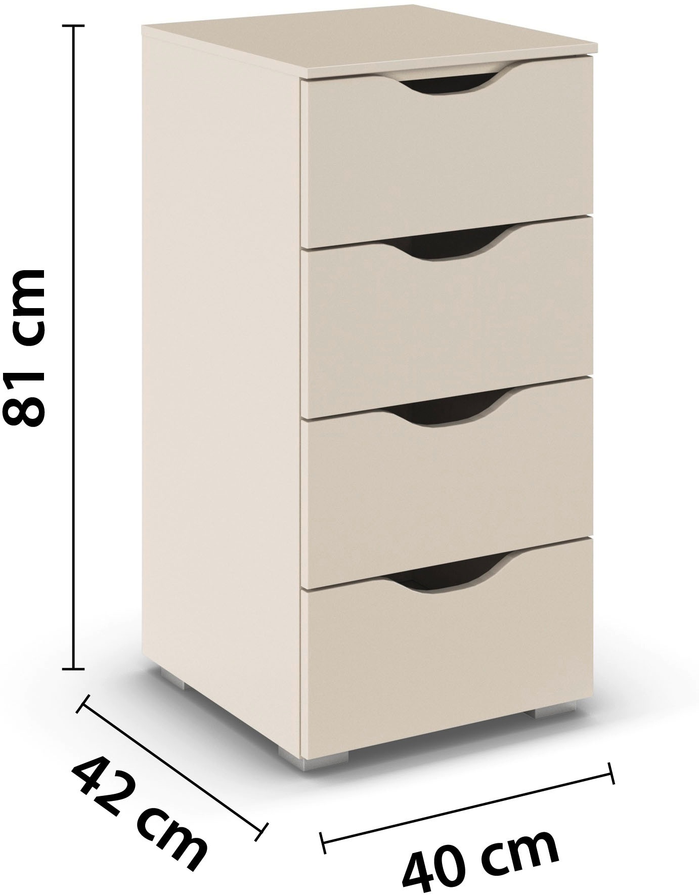 rauch Schubkastenkommode »Kommode Sideboard Schubladenkommode Landhausstil MARLENE«, (Breite 40 cm), mit 4 geräumigen Schubladen und Soft-Close-Funktion MADE IN GERMANY