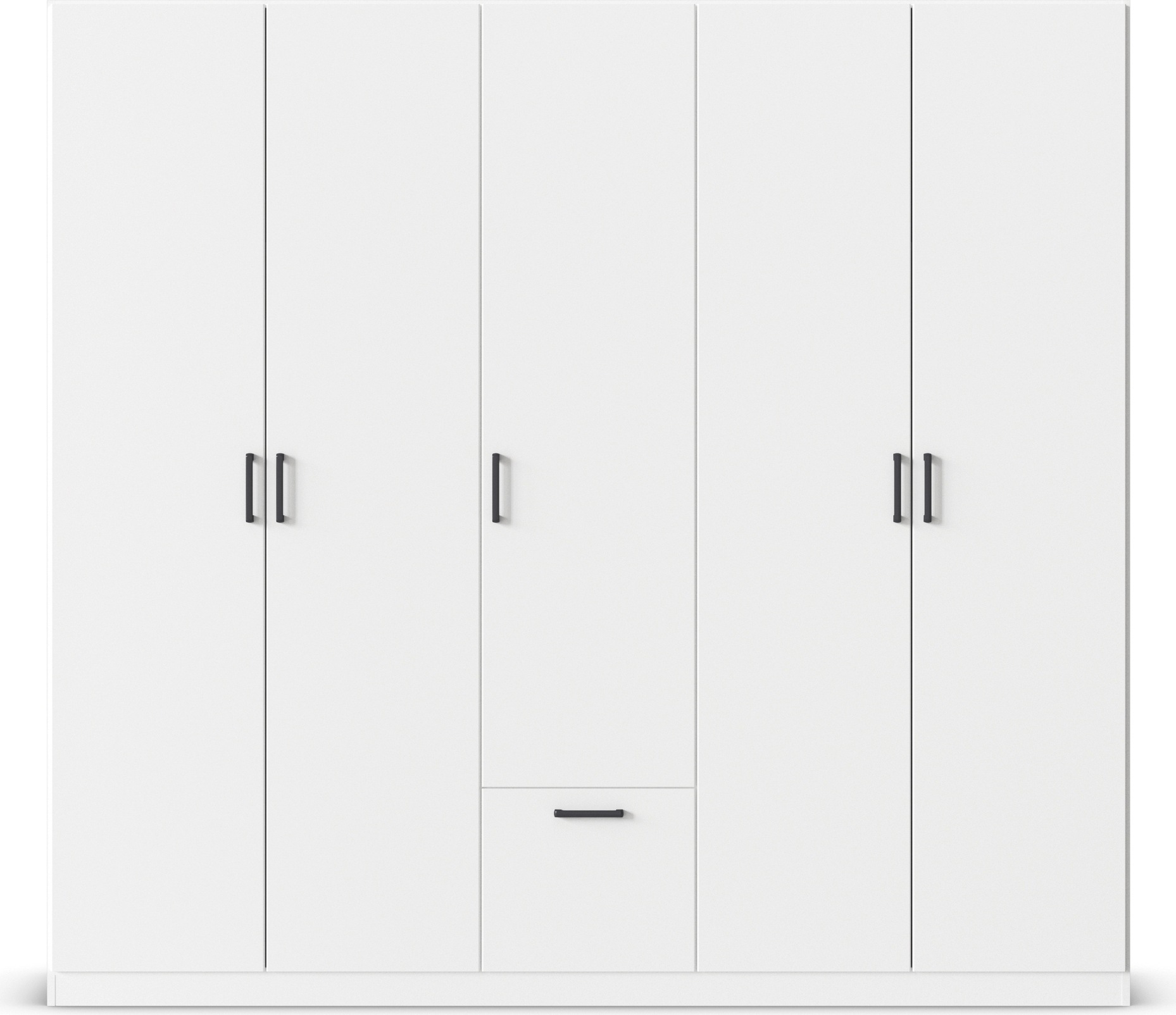 rauch Drehtürenschrank »Kleiderschrank Schrank Garderobe Wäscheschrank BARI«, mit Schubasten mittig, moderner Griff in Graumetallic MADE IN GERMANY
