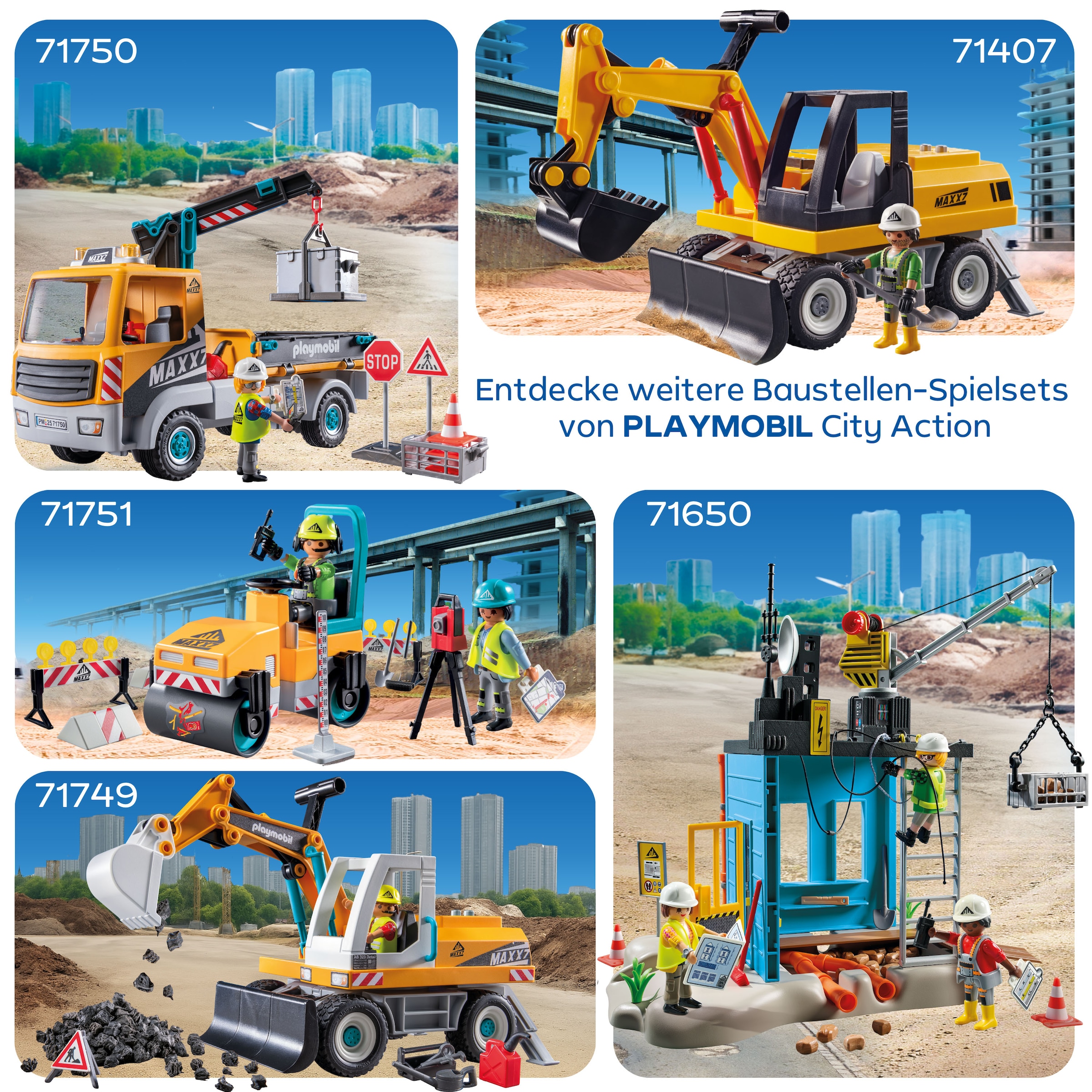 Playmobil® Konstruktions-Spielset »Großer Bagger (71749), Playmobil Action Heroes«, (32 St.), Made in Germany