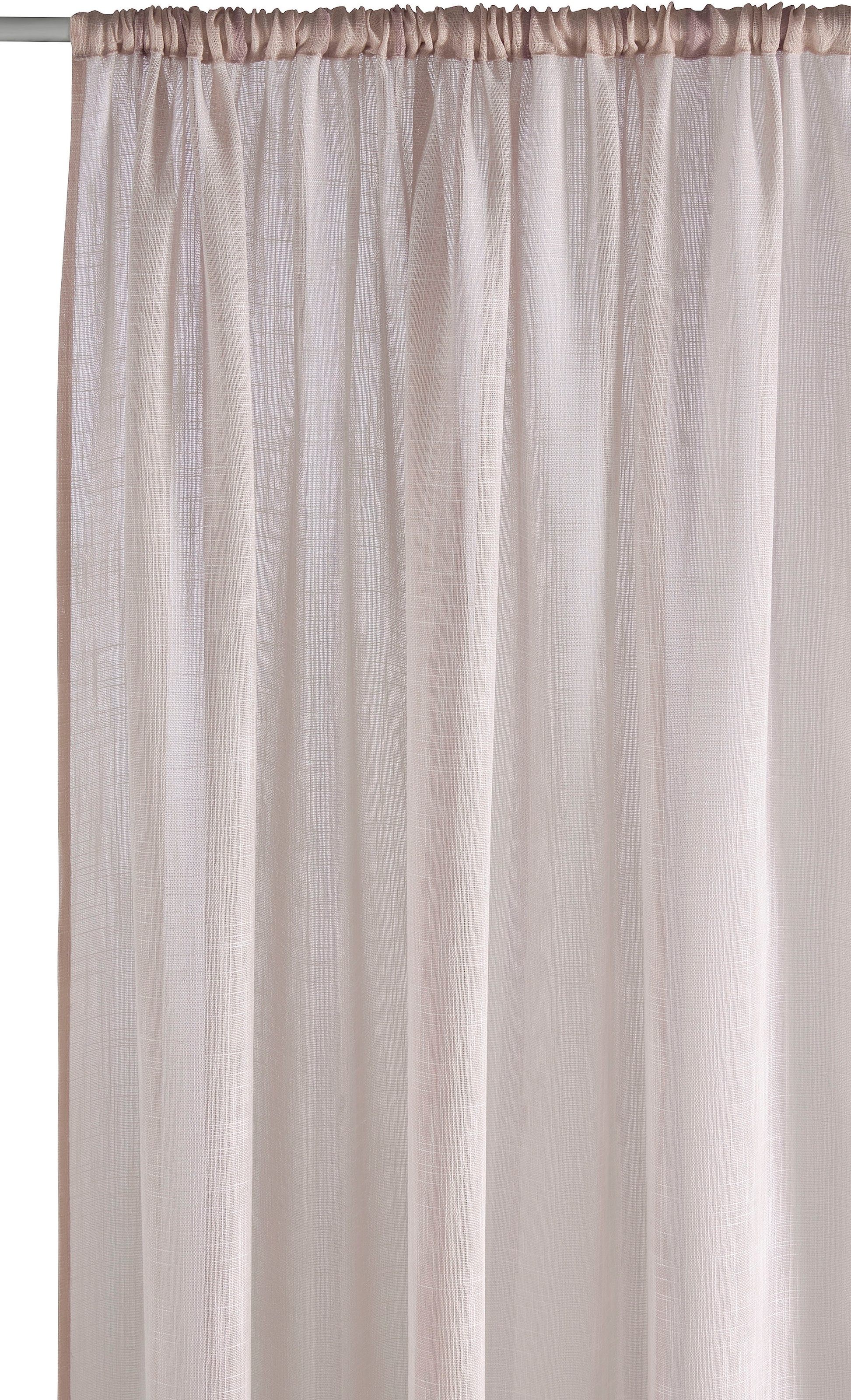 LeGer Home by Lena Gercke Gardine »Zayla« Stangendurchzug 1 Stk. tlg. Leinenoptik, Längsstreifen, Stangendurchzug, leichtes Material