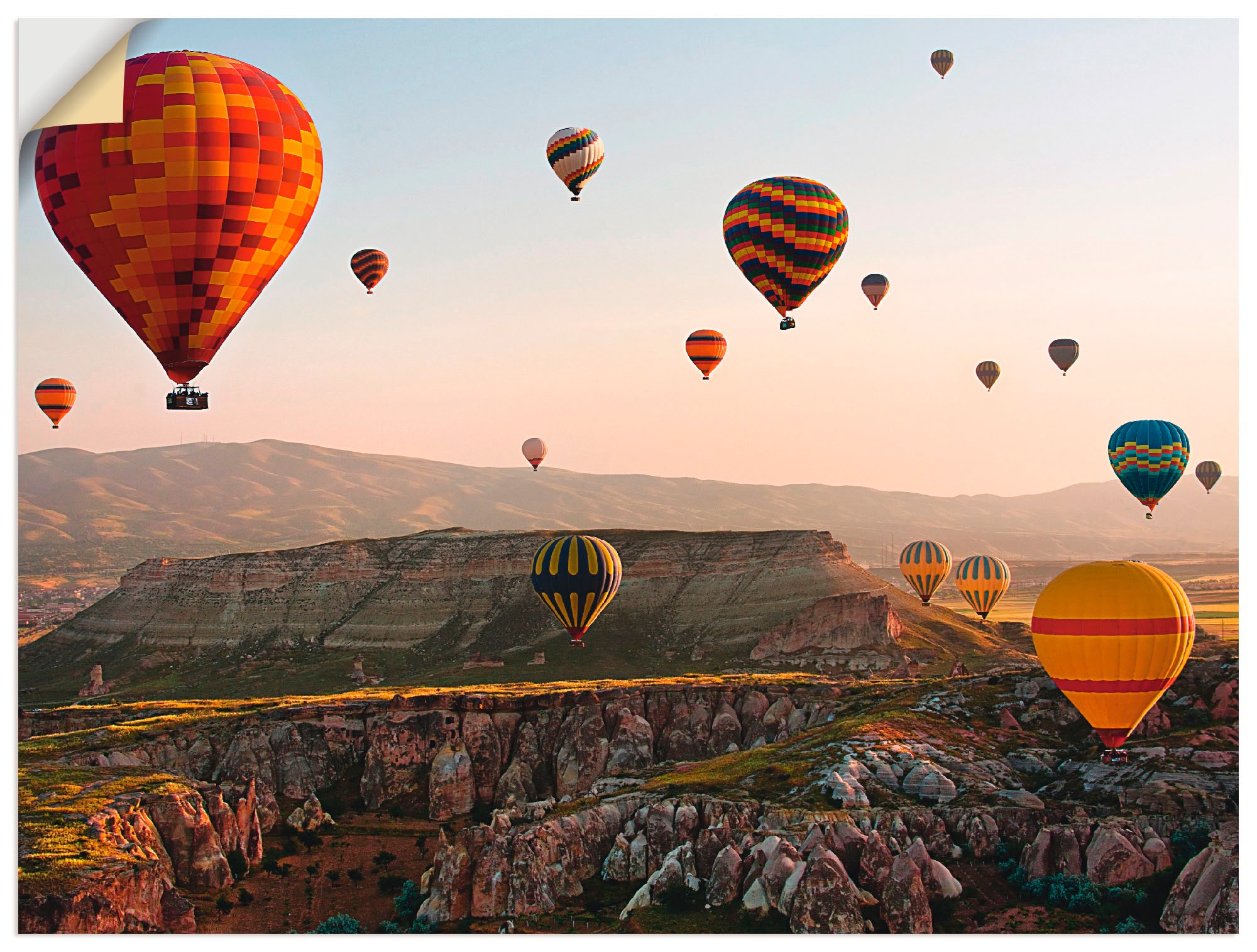 Artland Wandbild »Kappadokien Ballonfahrt«, Ballonfahren, (1 St.), in vielen Größen & Produktarten - Alubild / Outdoorbild für den Außenbereich, Leinwandbild, Poster, Wandaufkleber / Wandtattoo auch für Badezimmer geeignet