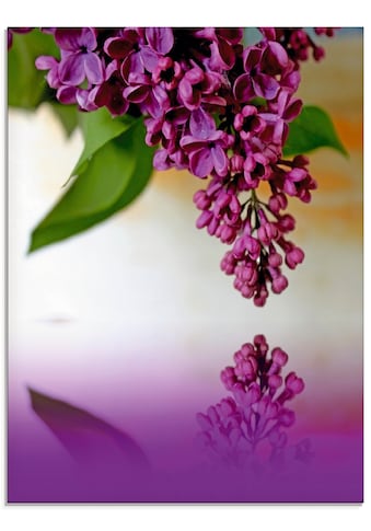 Glasbild »Flieder«, Blumen, (1 St.)