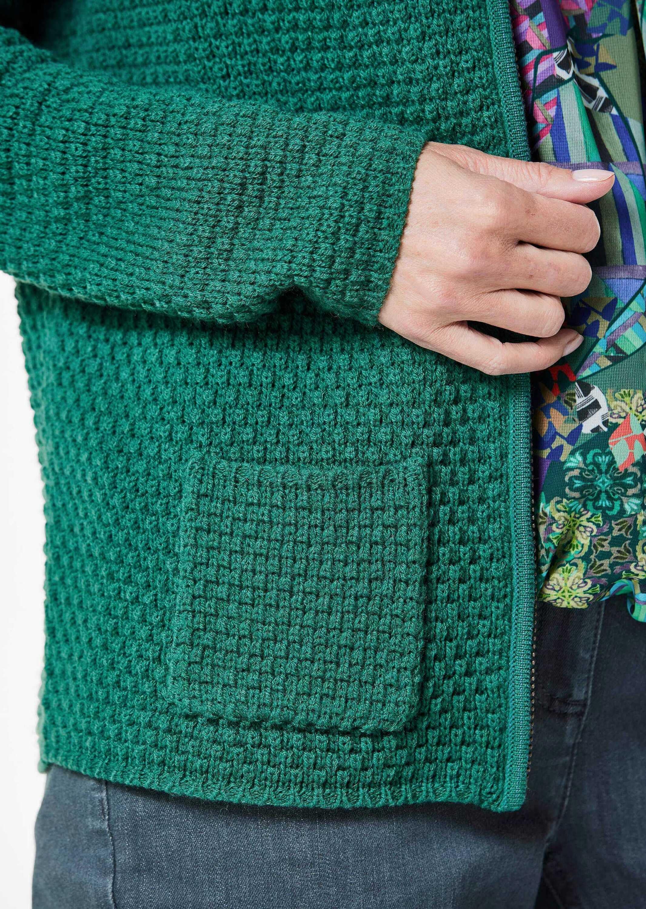 GOLDNER Strickpullover »Kurzgröße Strickjacke«