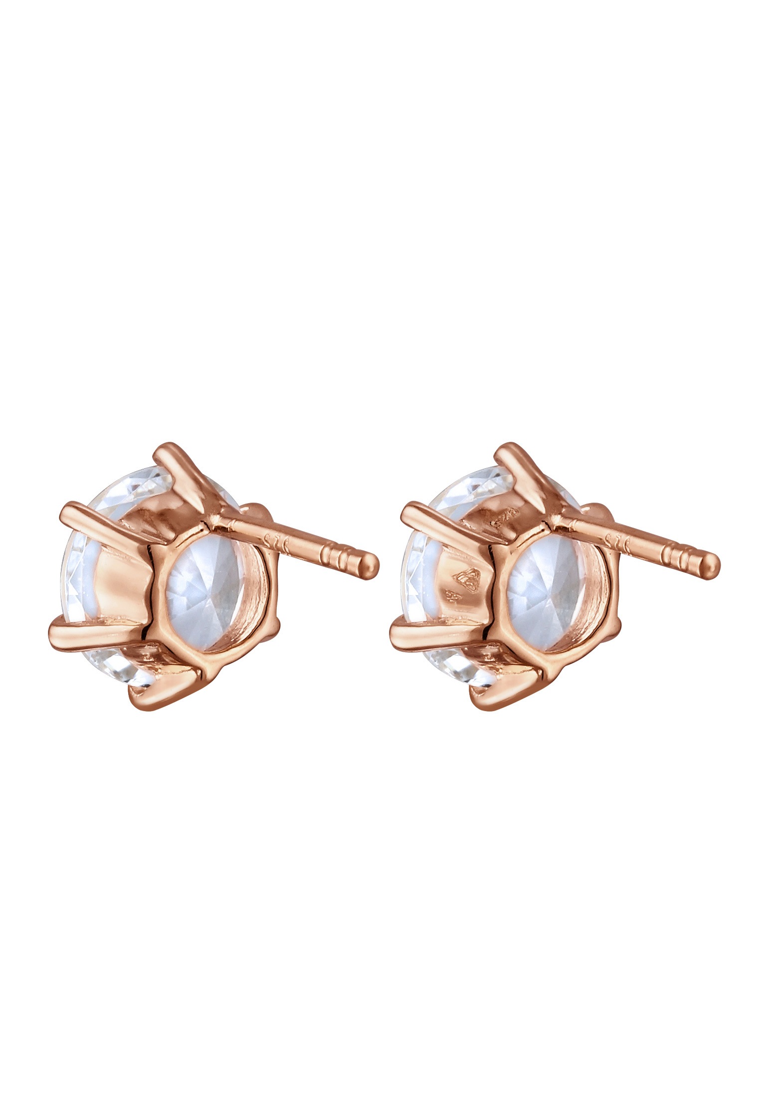Elli Paar Ohrstecker »Ohrringe Glas Kristalle Weiß 925 Sterling Silber«